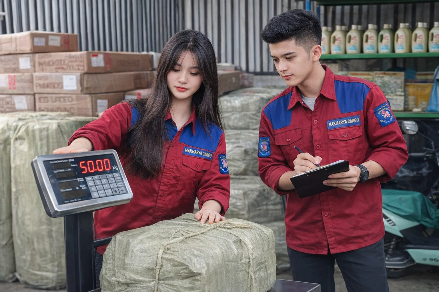 Perhitungan volume barang dan berat aktual dalam jasa cargo surabaya bojonegoro