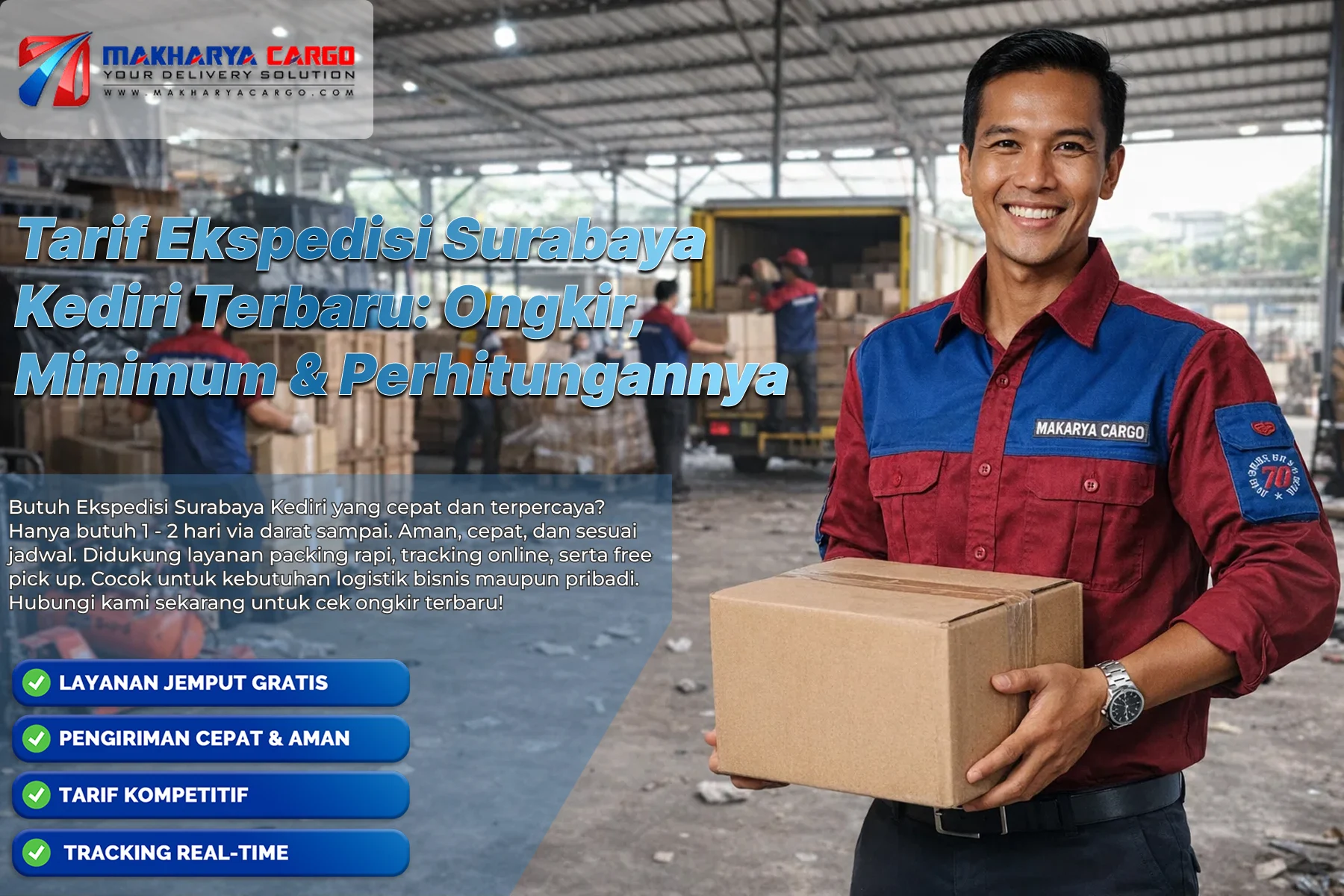 Tarif ekspedisi Surabaya Kediri terbaru