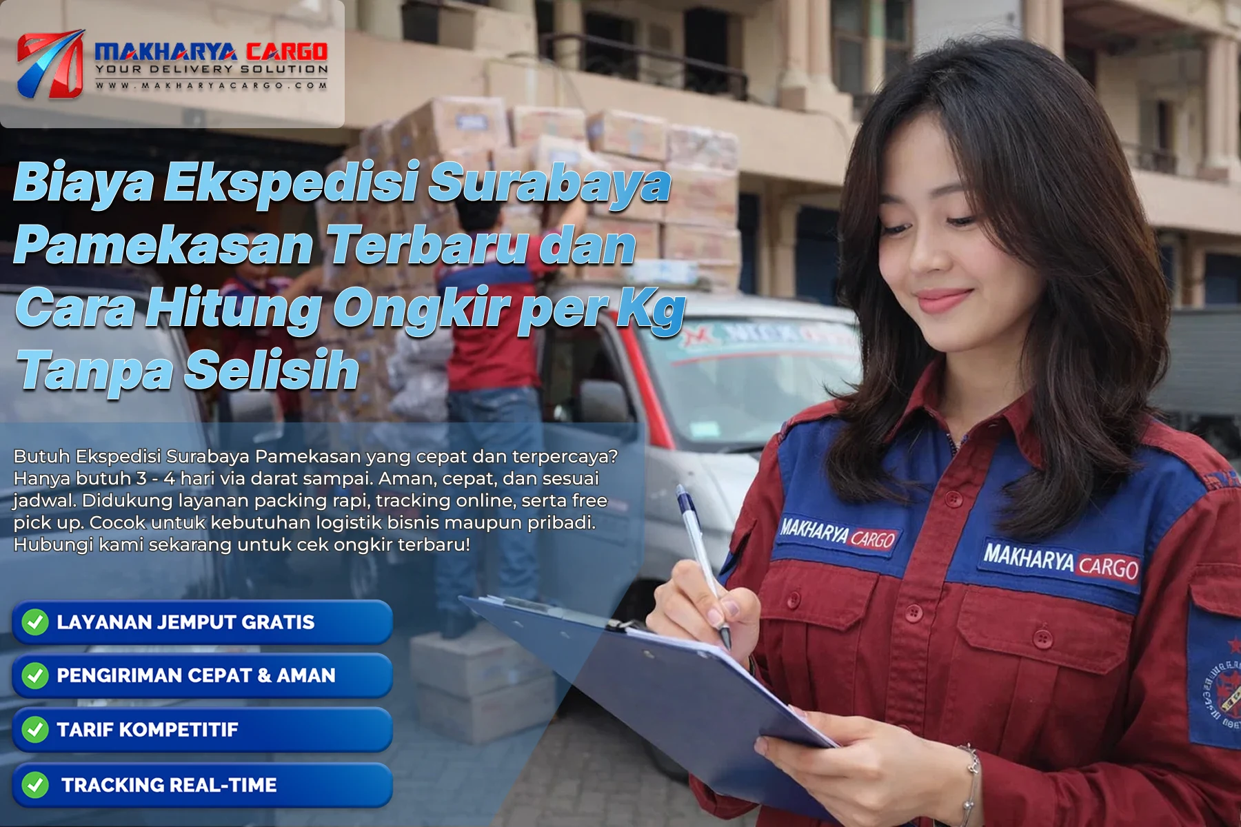 Biaya ekspedisi Surabaya Pamekasan 2026 terbaru dengan simulasi ongkir per kg