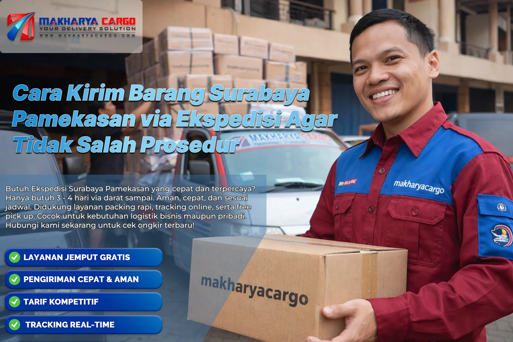 Ilustrasi cara kirim barang Surabaya Pamekasan melalui ekspedisi darat