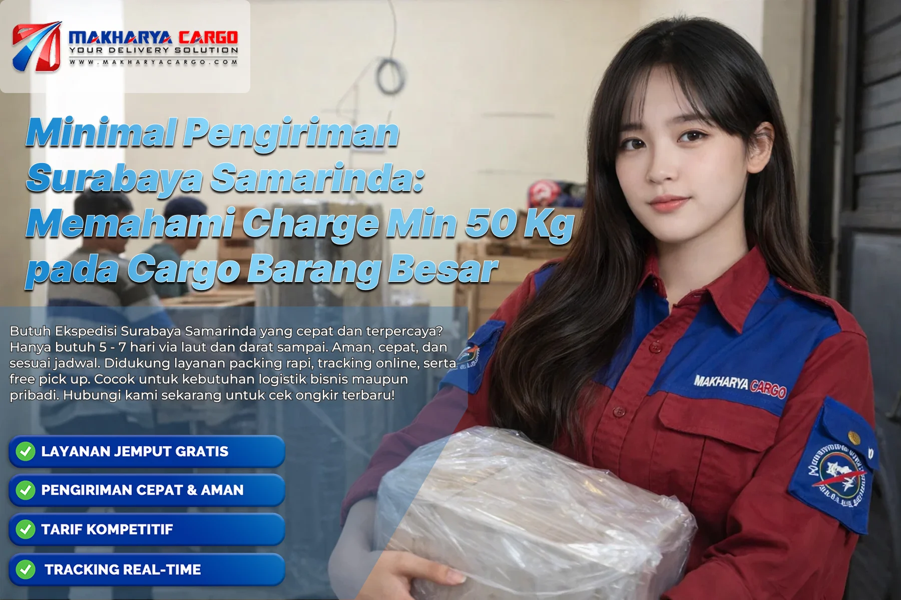 cargo laut pengiriman surabaya samarinda minimal 50 kg