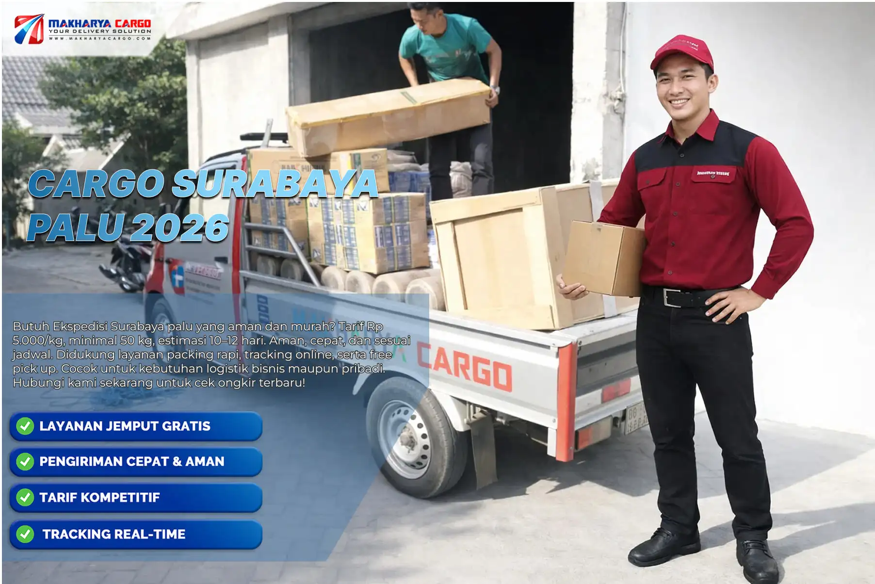 Proses cargo Surabaya Palu untuk barang besar melalui jalur laut