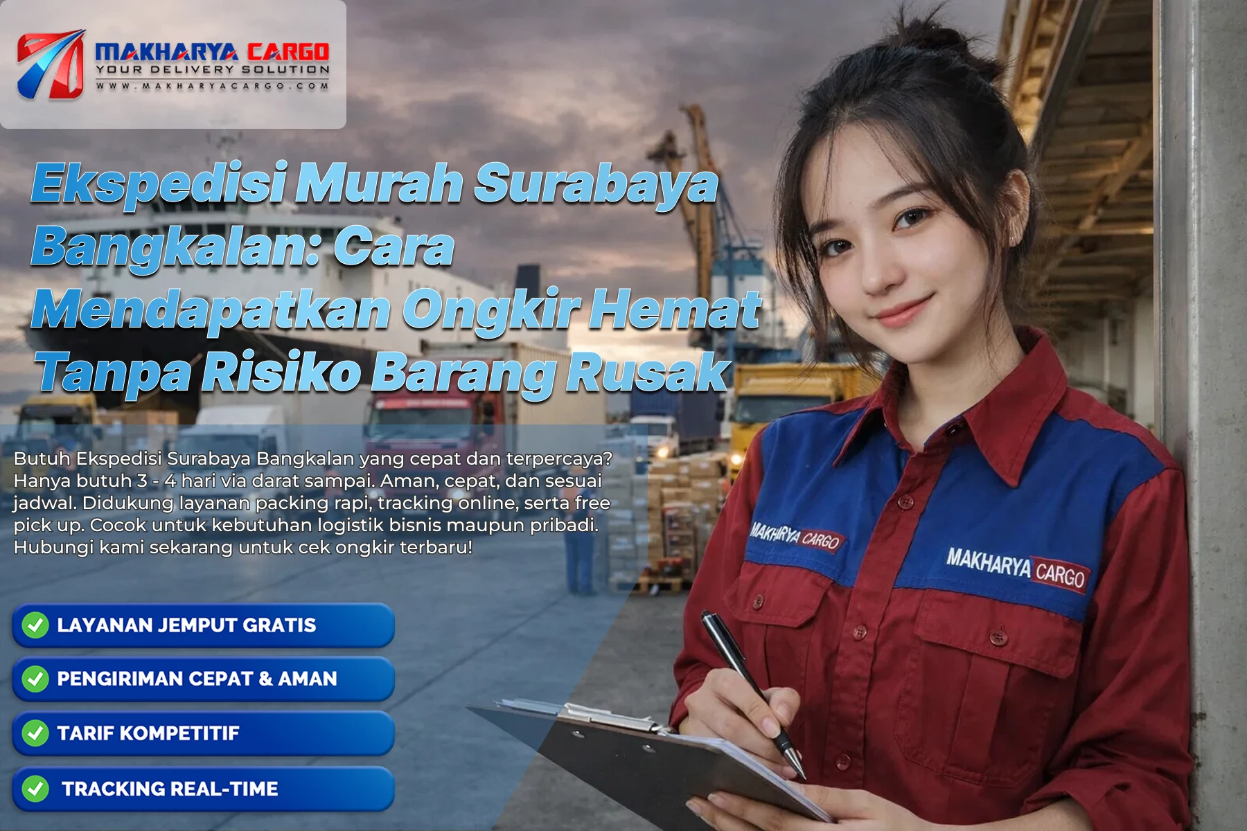 Ekspedisi Murah Surabaya Bangkalan menggunakan layanan cargo darat untuk pengiriman barang