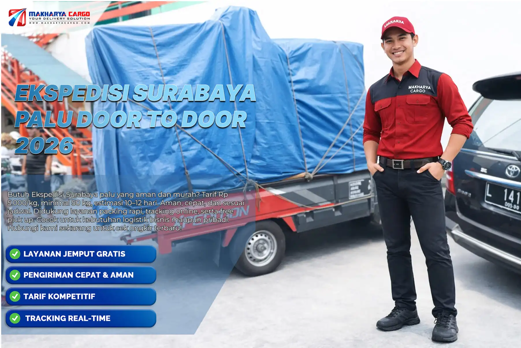 Proses ekspedisi Surabaya Palu door to door dari pickup hingga pengantaran