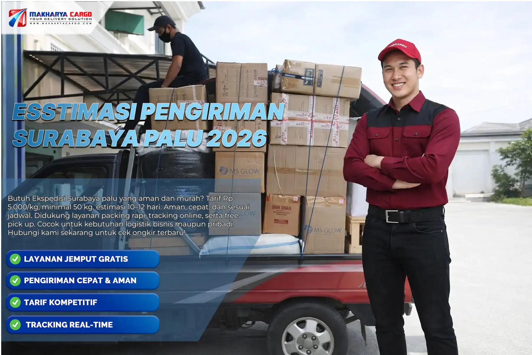 Ilustrasi estimasi pengiriman Surabaya Palu via jalur laut