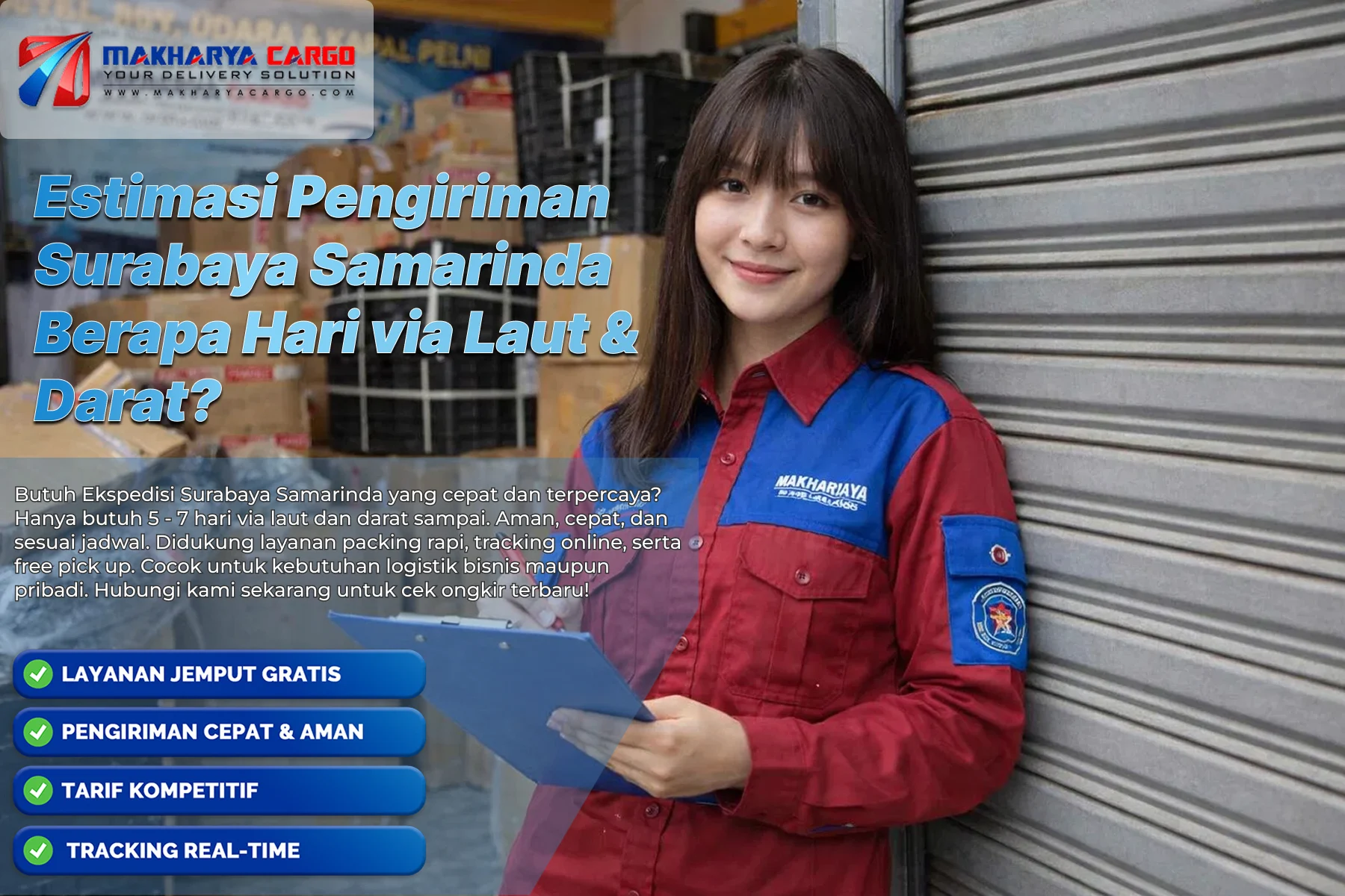 Estimasi pengiriman Surabaya Samarinda via laut dan darat