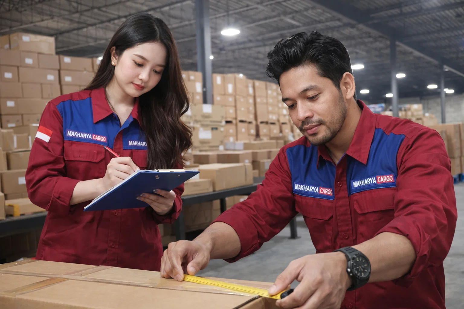 Aktivitas jasa pengiriman barang Surabaya Palu di gudang logistik