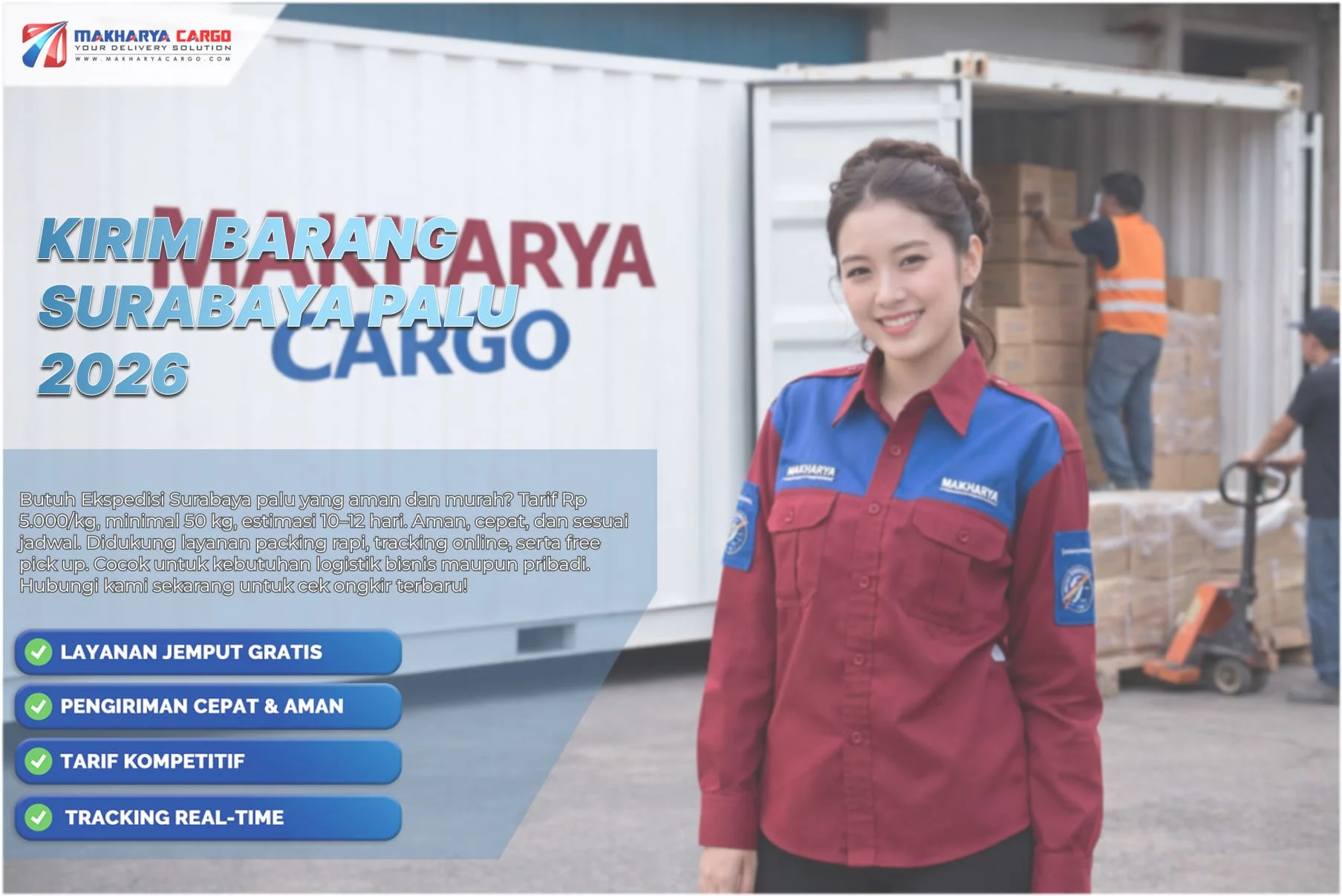 Proses kirim barang Surabaya Palu melalui jalur laut di pelabuhan