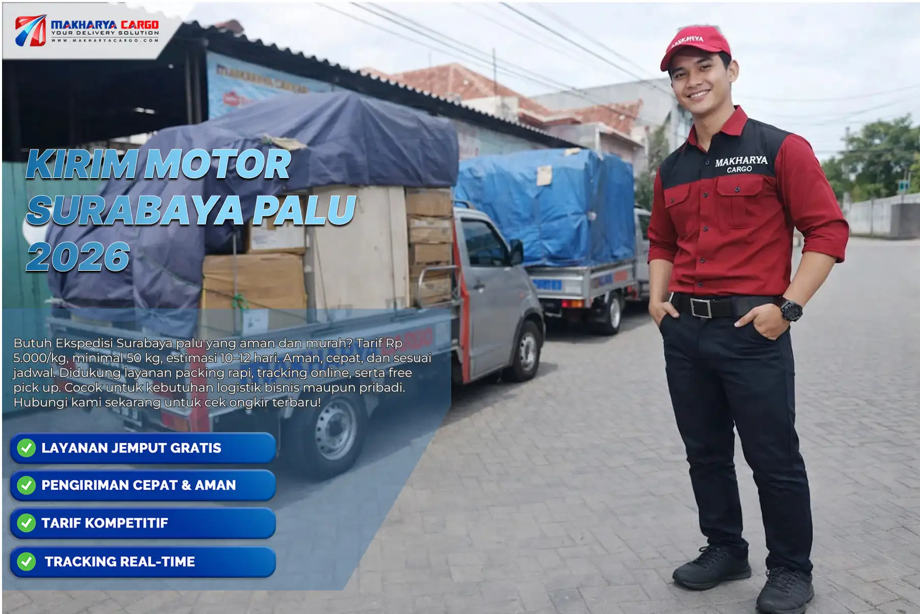 Proses kirim motor Surabaya Palu melalui jalur laut