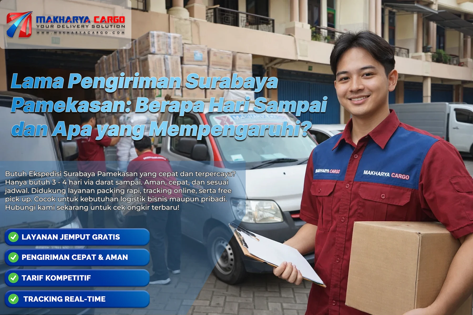 Lama pengiriman Surabaya Pamekasan melalui jalur darat