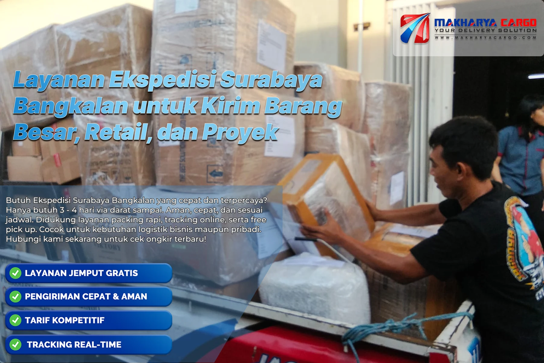 layanan ekspedisi Surabaya Bangkalan untuk pengiriman barang cargo antar kota