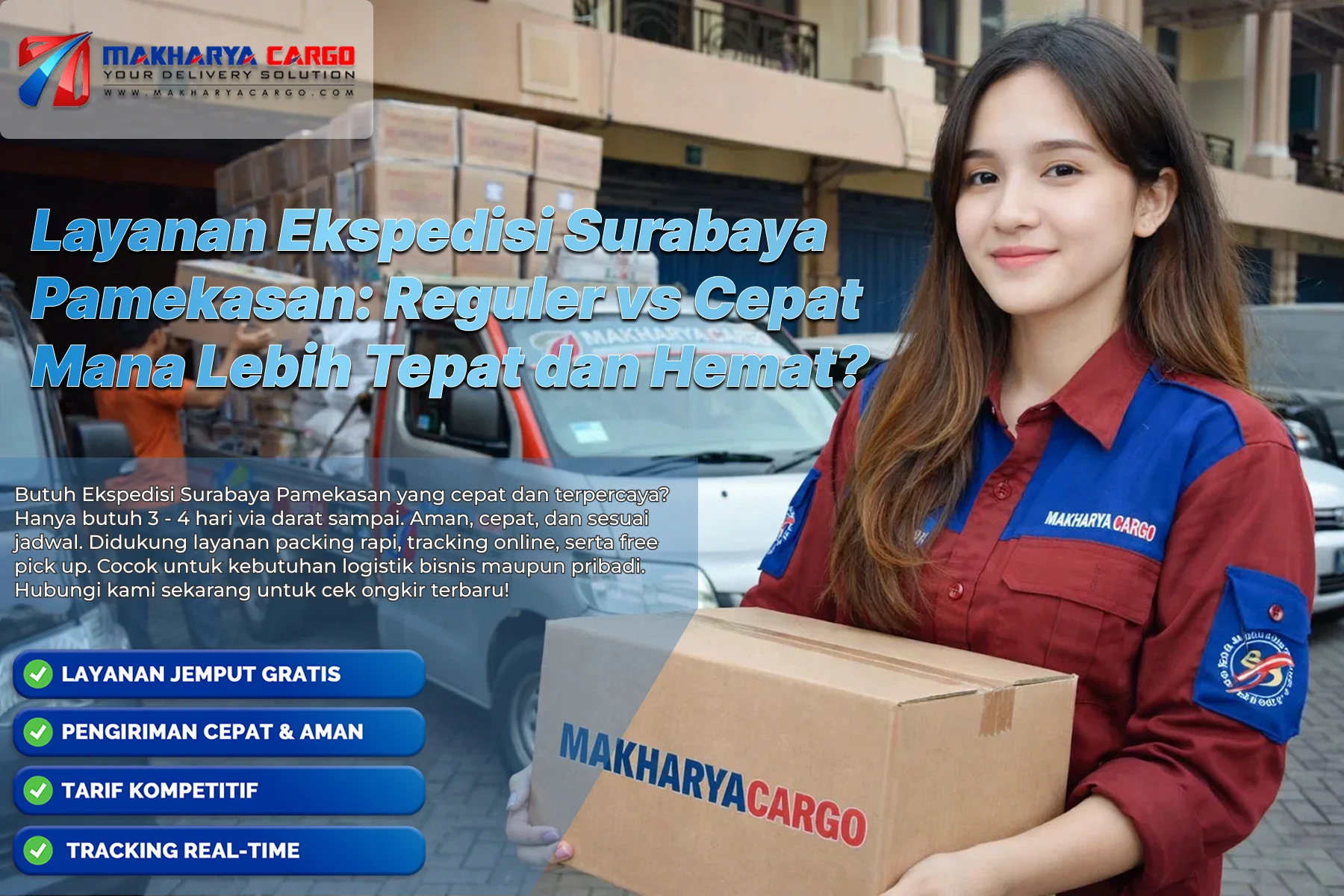 Perbandingan layanan ekspedisi Surabaya Pamekasan reguler dan cepat menggunakan armada truk