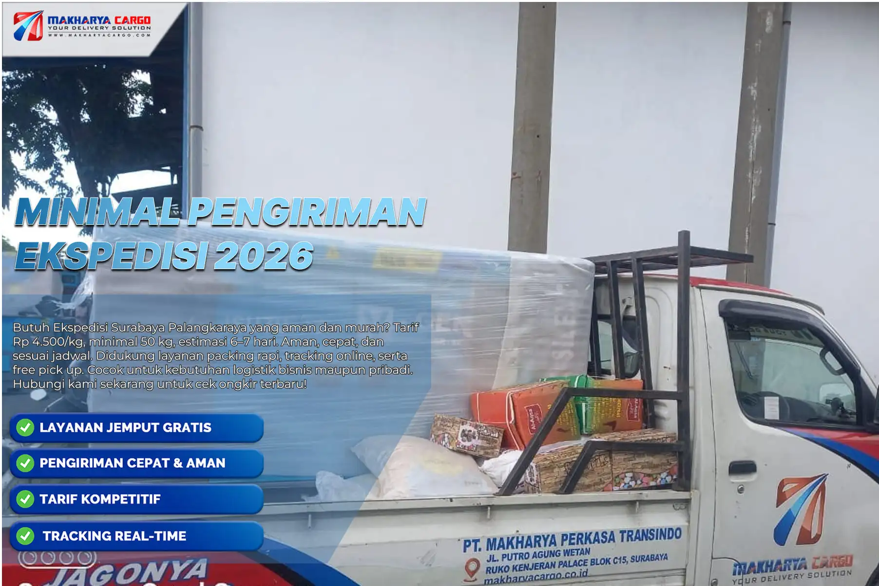 Ilustrasi minimal pengiriman ekspedisi dalam sistem cargo logistik
