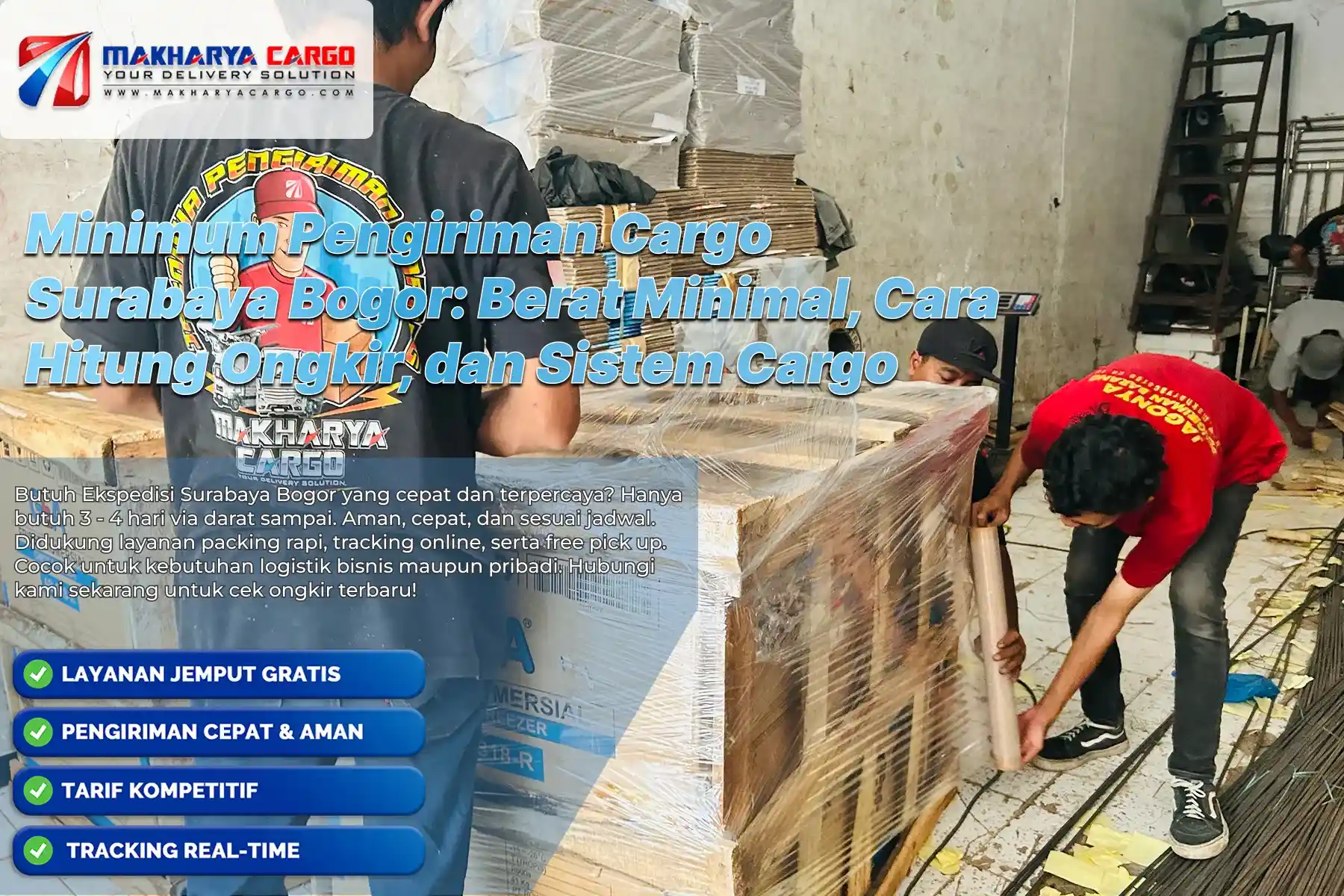 Minimum Pengiriman Cargo Surabaya Bogor dengan perhitungan berat minimal cargo