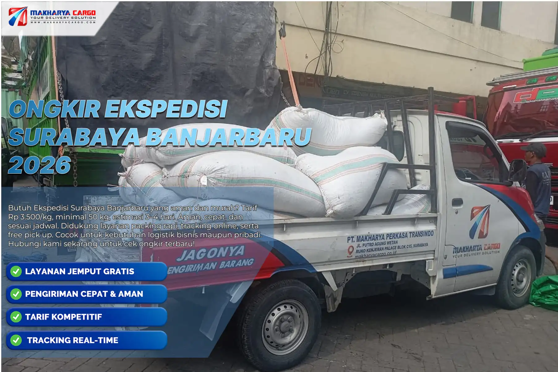 ongkir ekspedisi surabaya banjarbaru dengan simulasi biaya kirim barang