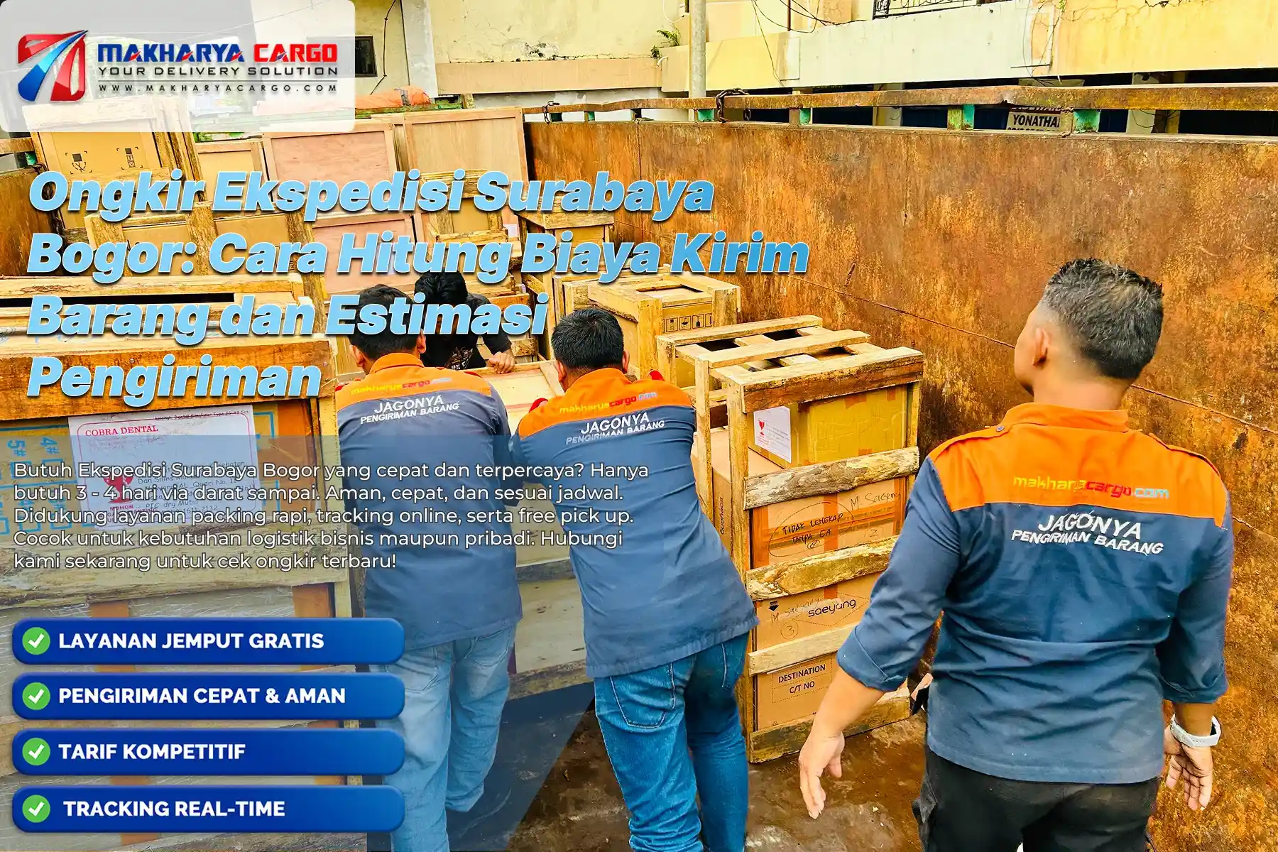 Ongkir Ekspedisi Surabaya Bogor untuk pengiriman barang cargo antar kota