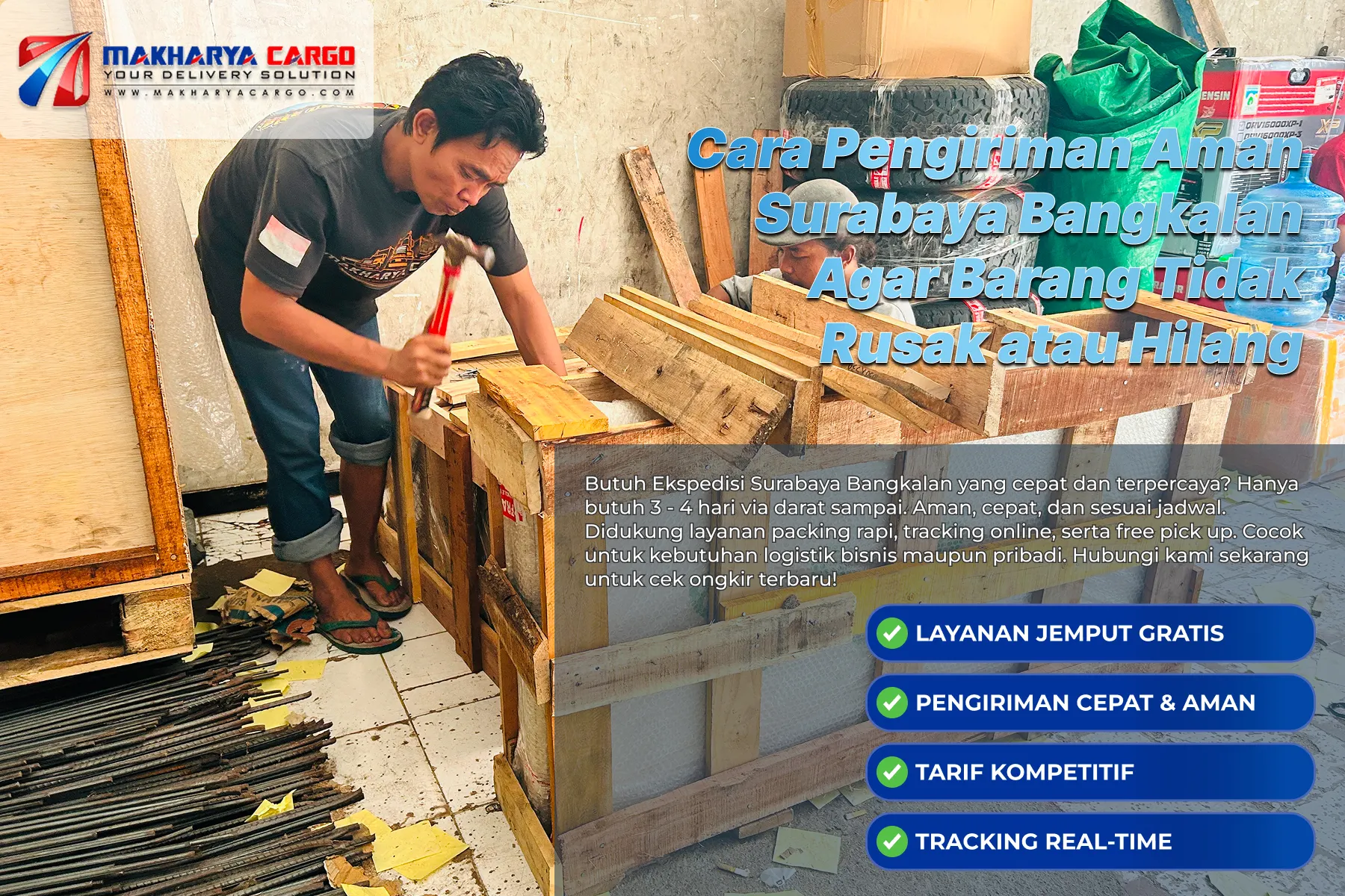 proses pengiriman aman Surabaya Bangkalan menggunakan layanan ekspedisi cargo