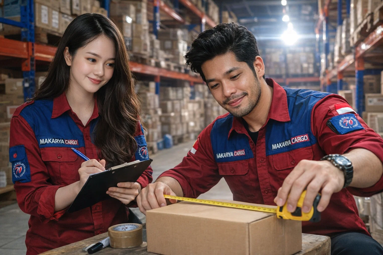 Proses pickup barang Surabaya oleh tim operasional 