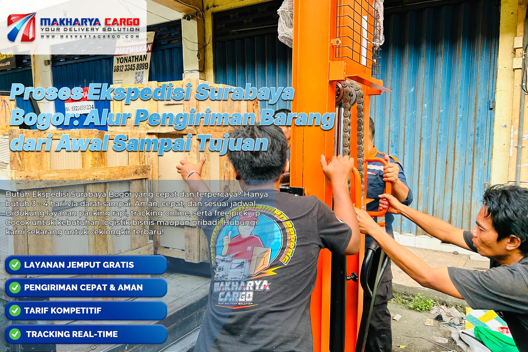 Proses ekspedisi Surabaya Bogor mulai dari pickup barang hingga pengiriman ke kota tujuan