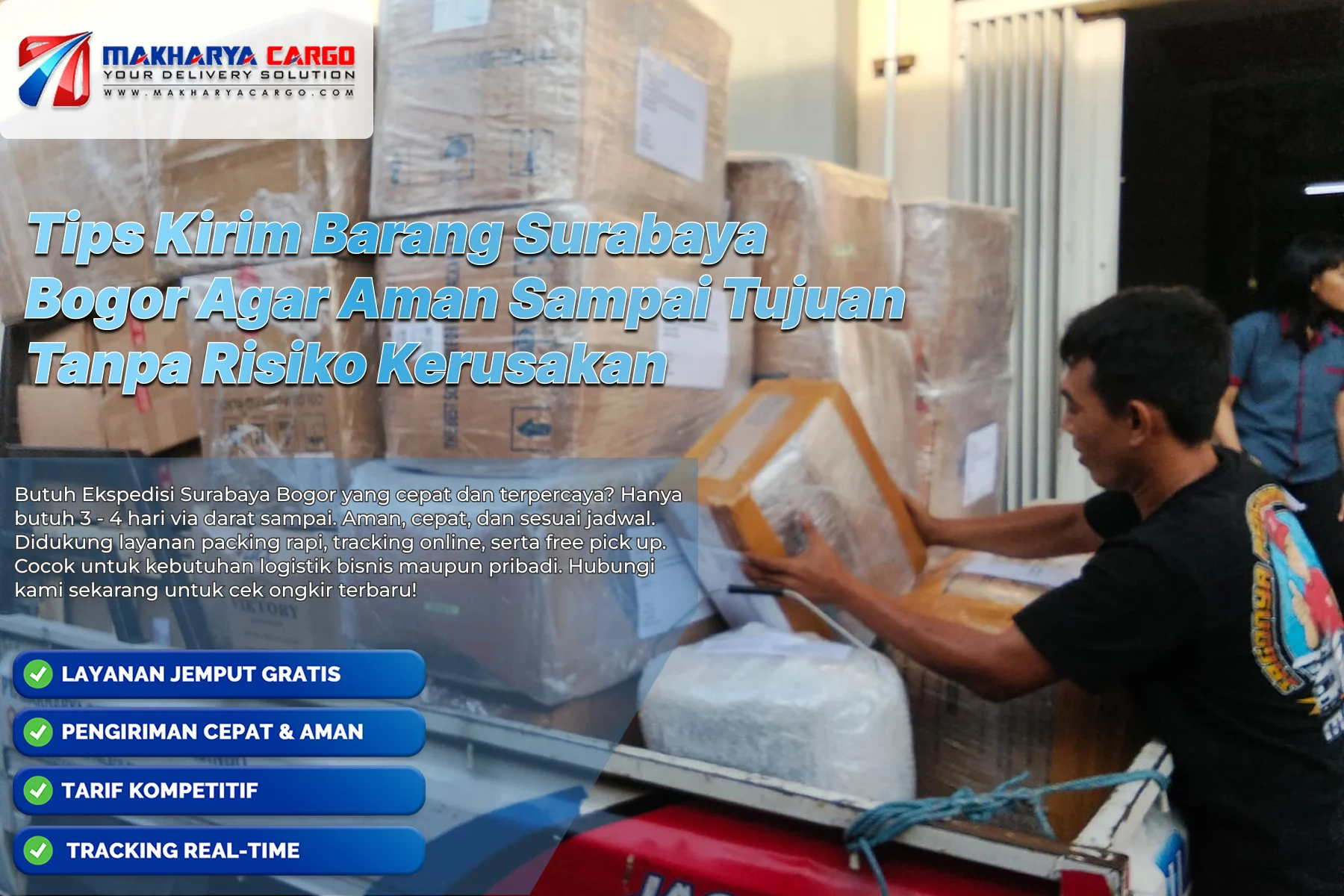 Tips kirim barang Surabaya Bogor dengan packing aman agar barang tidak rusak selama pengiriman.