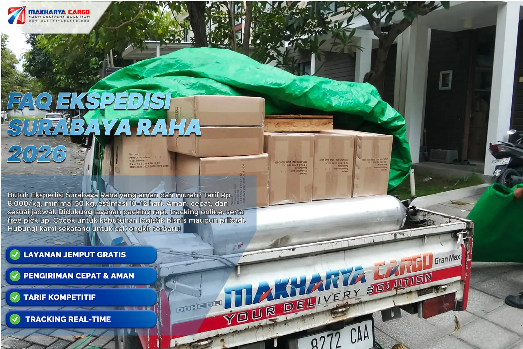 FAQ ekspedisi raha tentang tarif estimasi dan cara kirim barang