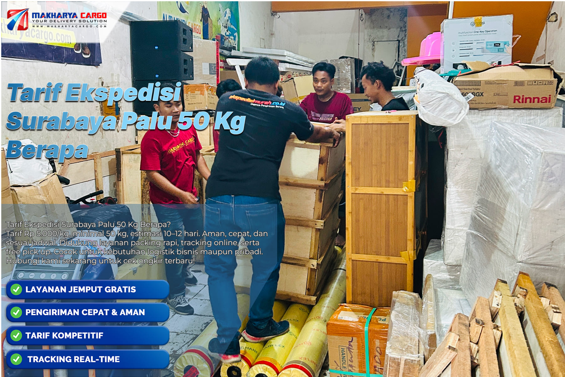 Tarif Ekspedisi Surabaya Palu 50 Kg Berapa