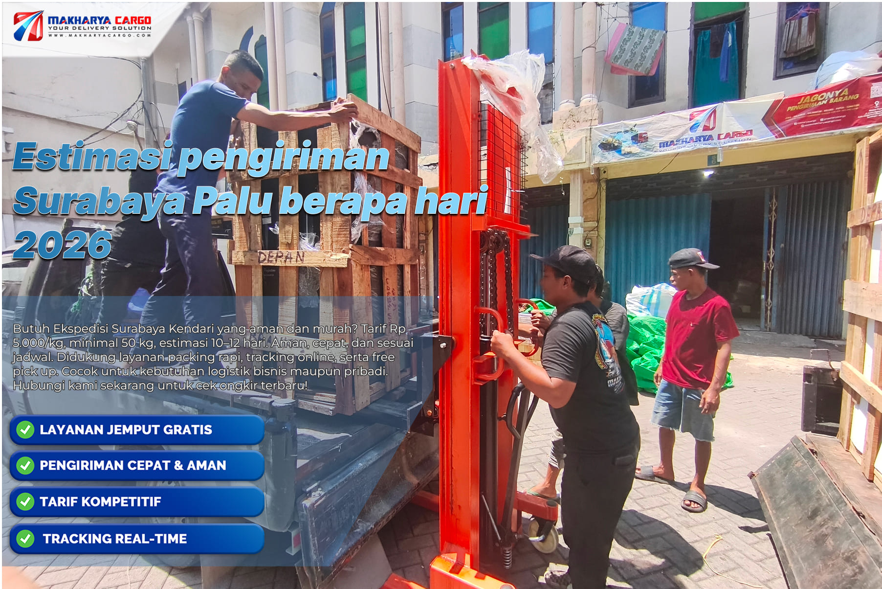 Estimasi pengiriman Surabaya Palu berapa hari