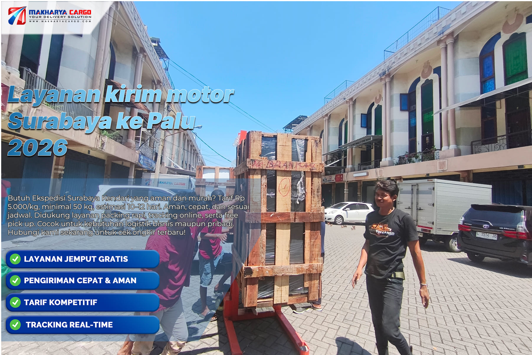 Layanan kirim motor Surabaya ke Palu menggunakan jasa ekspedisi motor terpercaya dengan proses pengiriman aman dan cepat