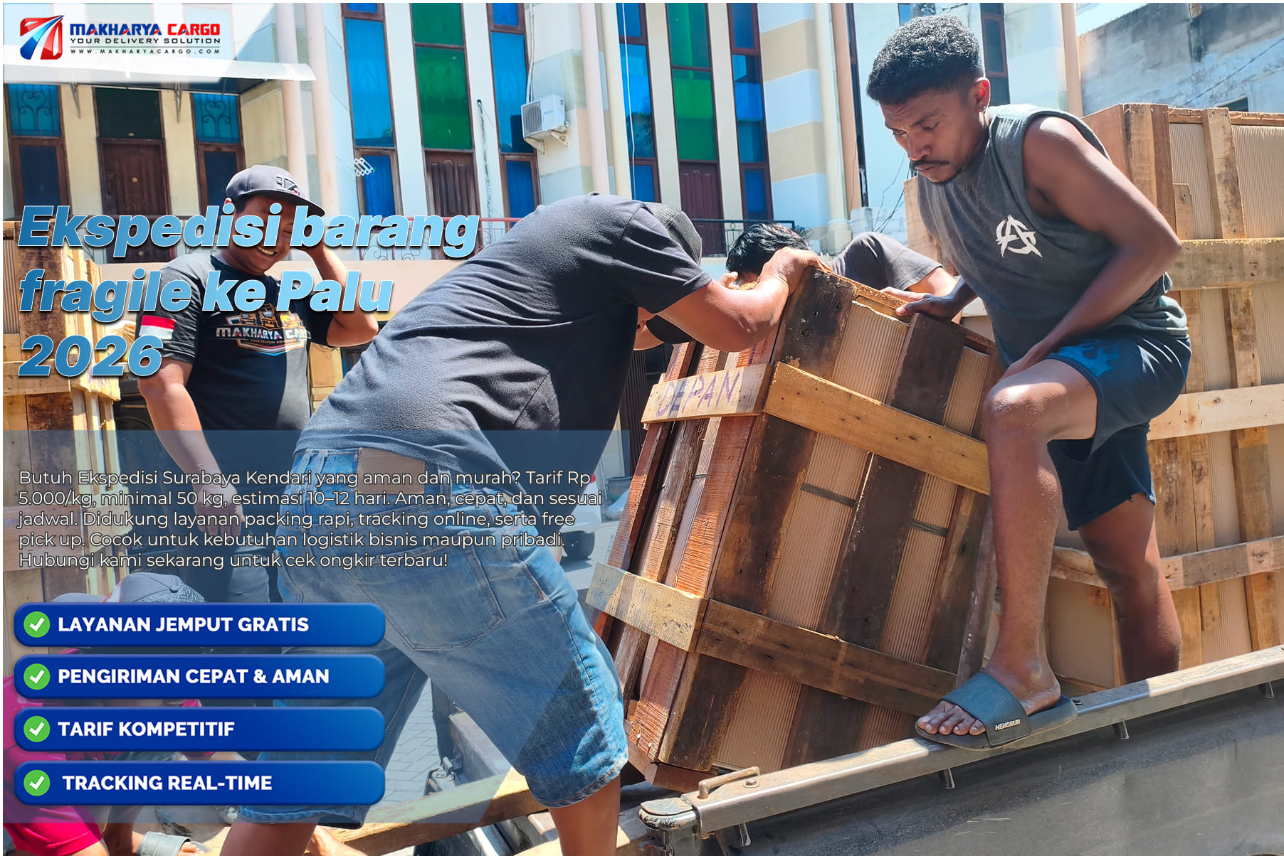 Ekspedisi barang fragile ke Palu dengan packing aman dan profesional