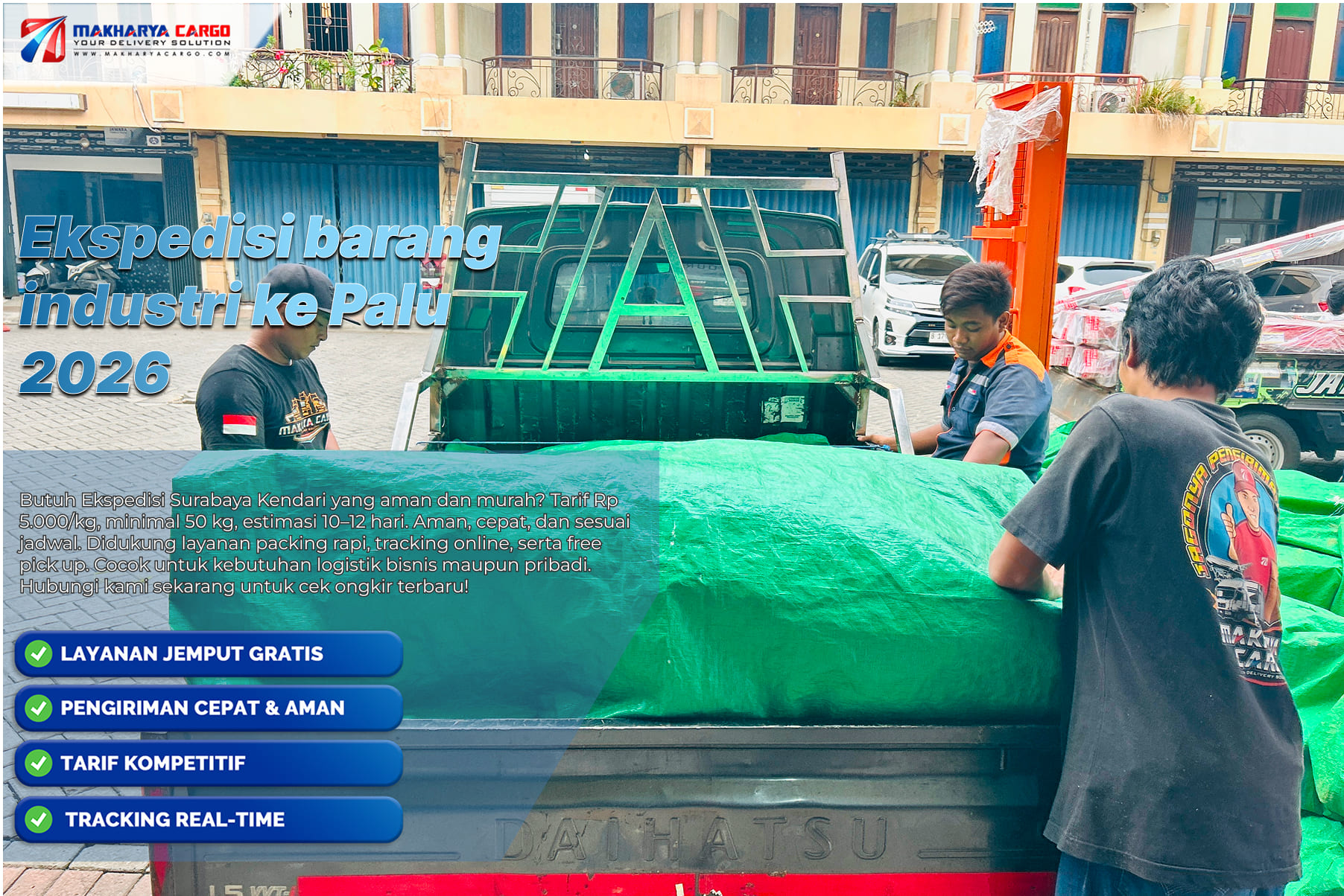 pengiriman barang industri ke Palu via kapal laut
