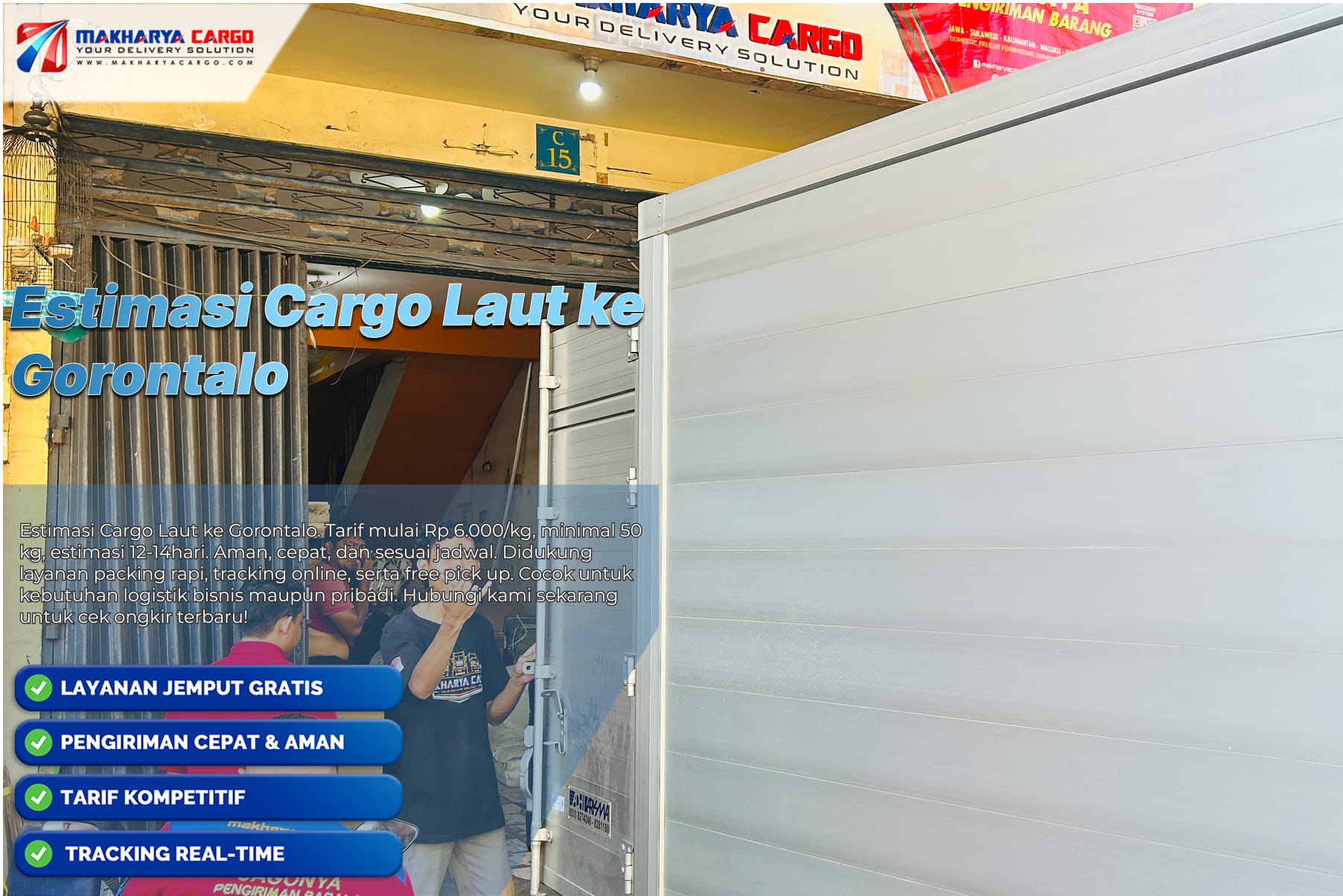 Estimasi Cargo Laut ke Gorontalo