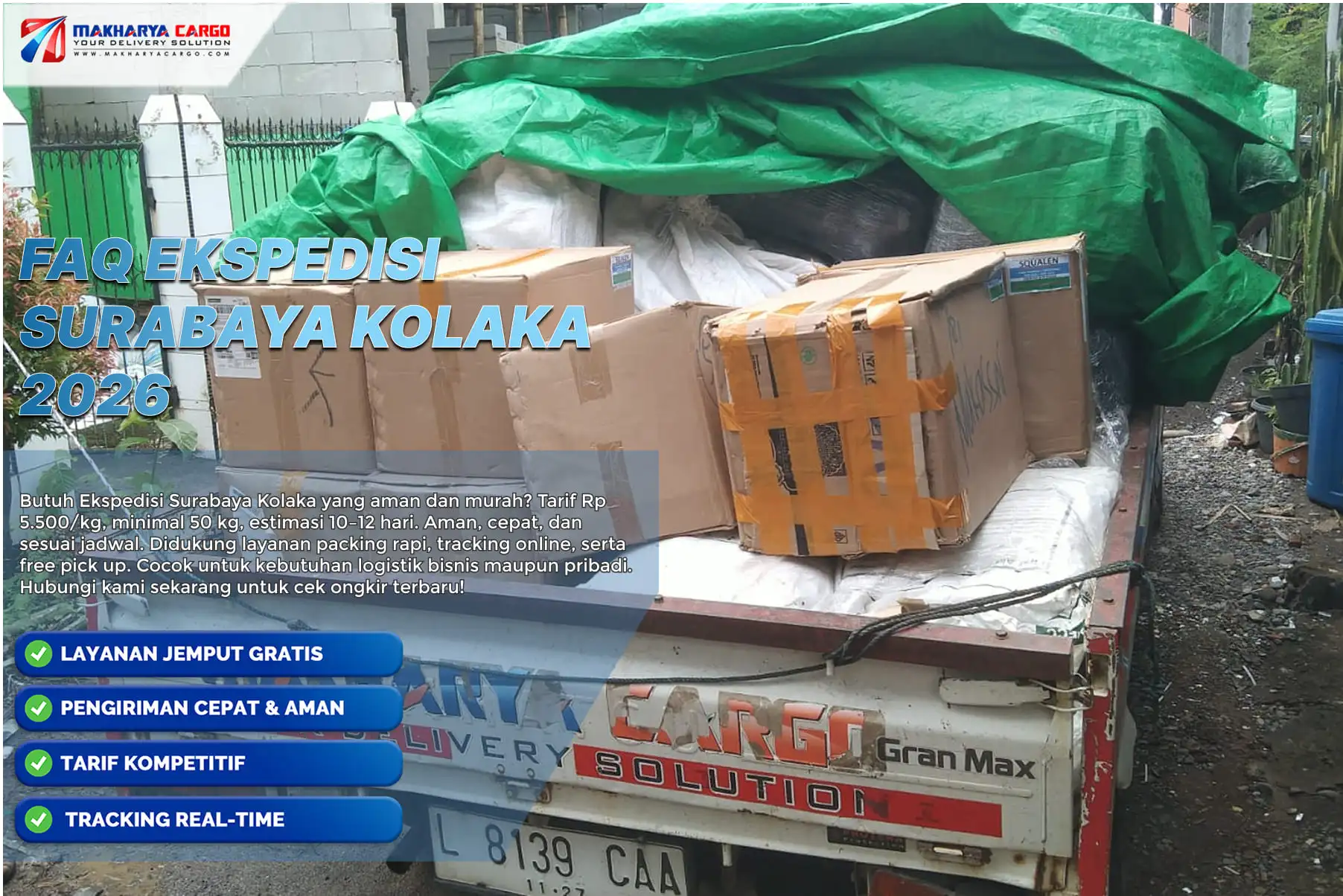 faq ekspedisi surabaya kolaka tentang tarif dan estimasi pengiriman
