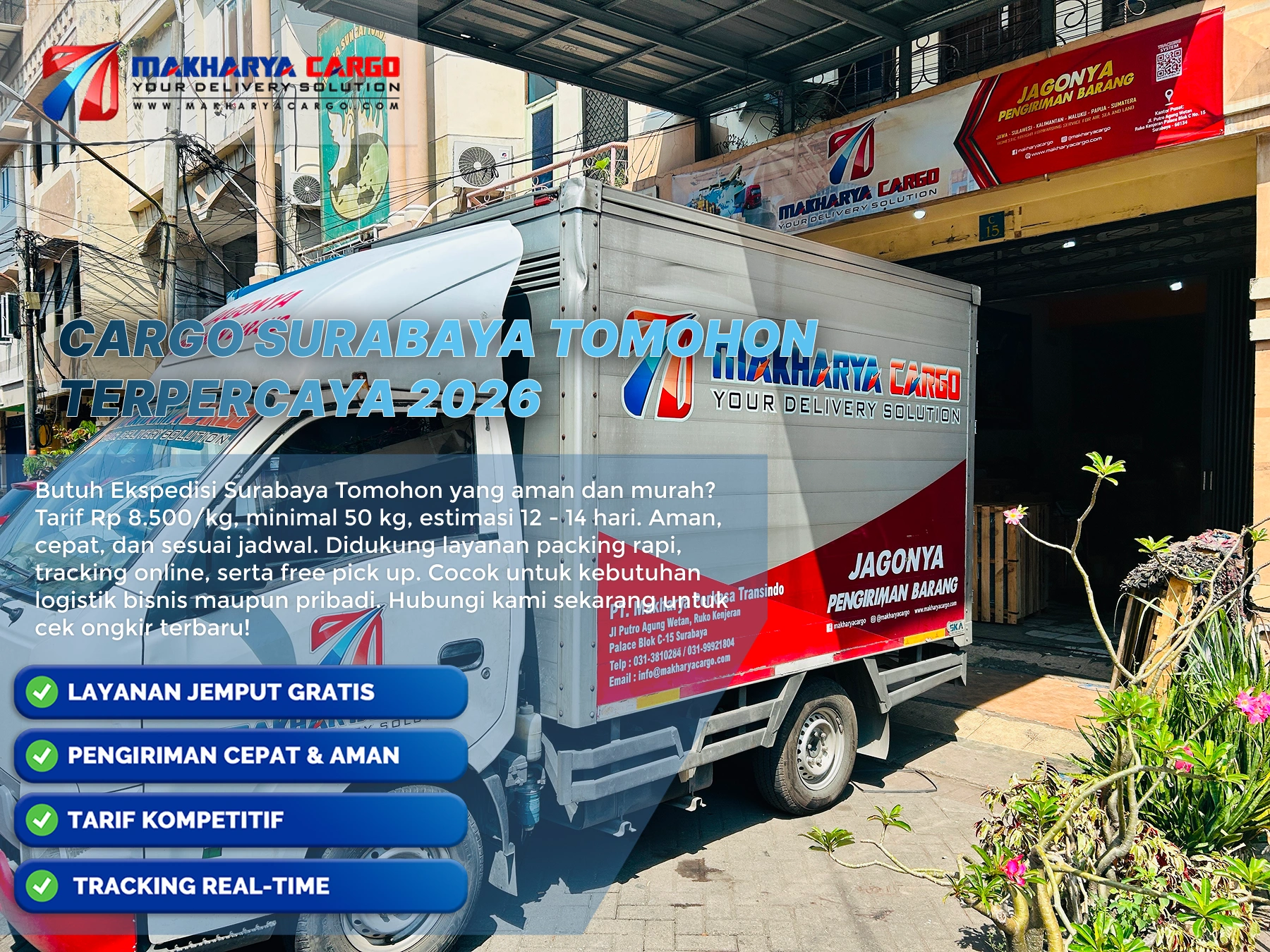 cargo surabaya tomohon untuk pengiriman barang besar antar pulau