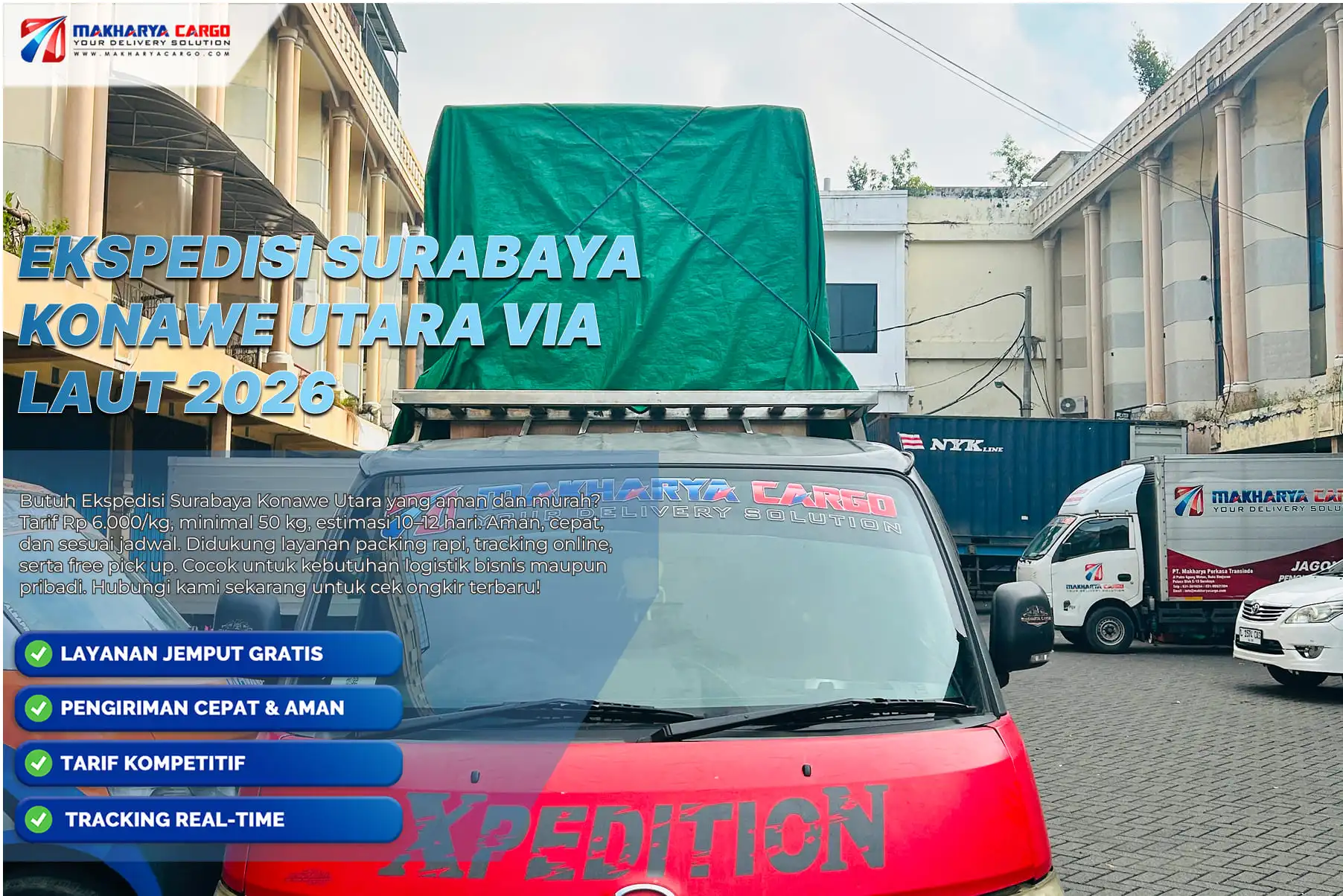 ekspedisi surabaya konawe utara via laut menggunakan kapal cargo antar pulau