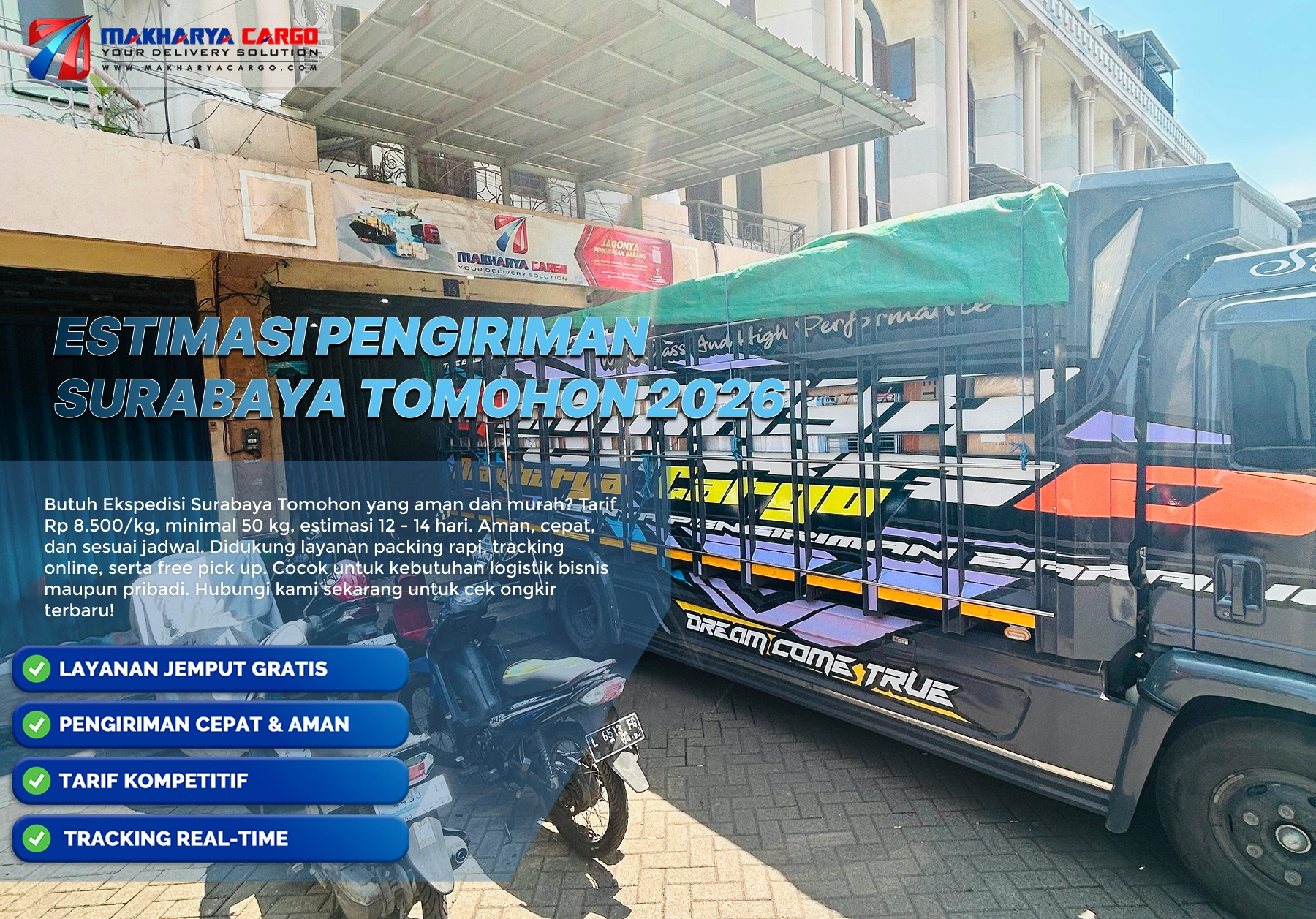 estimasi pengiriman surabaya tomohon untuk barang antar pulau