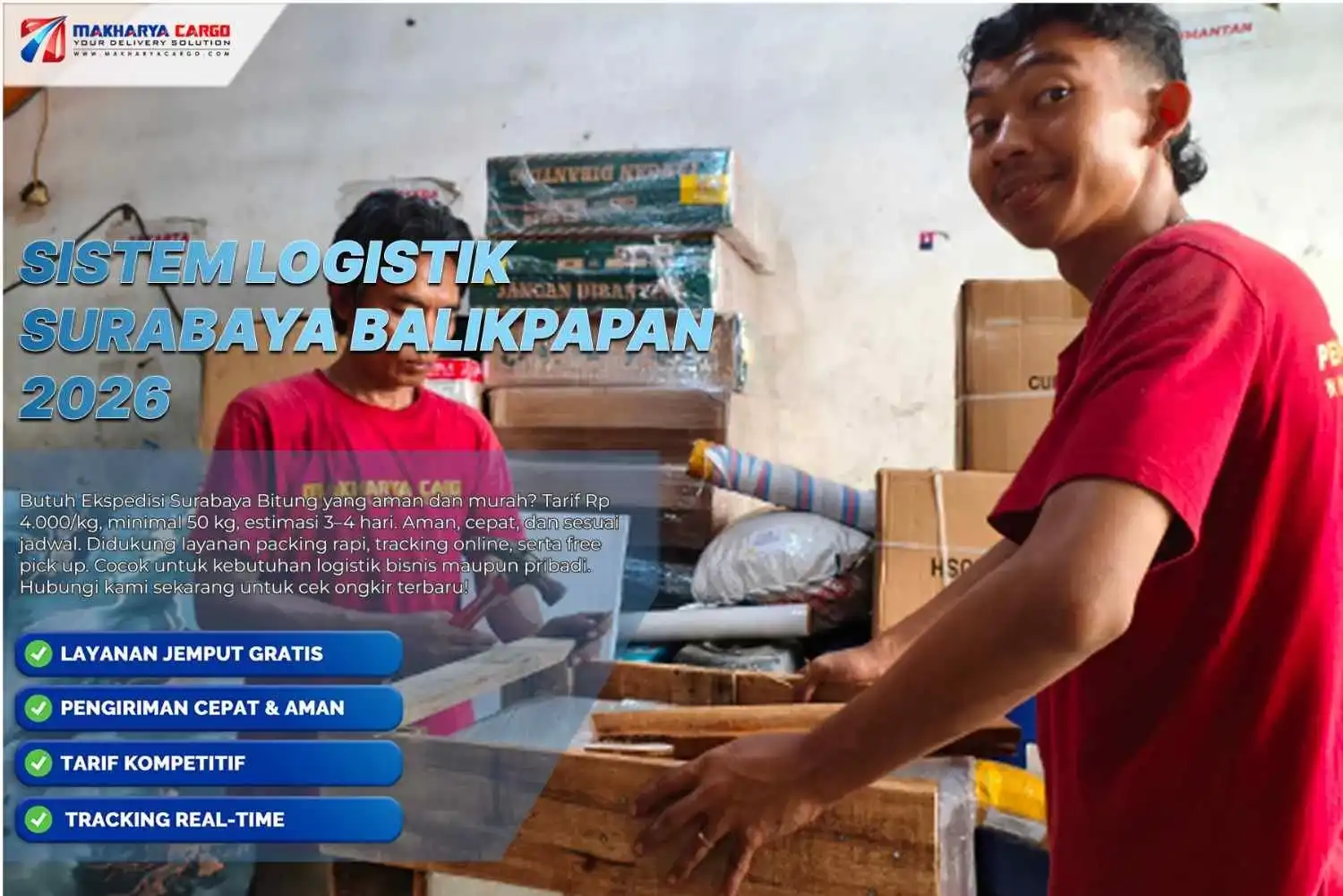 sistem logistik surabaya balikpapan 