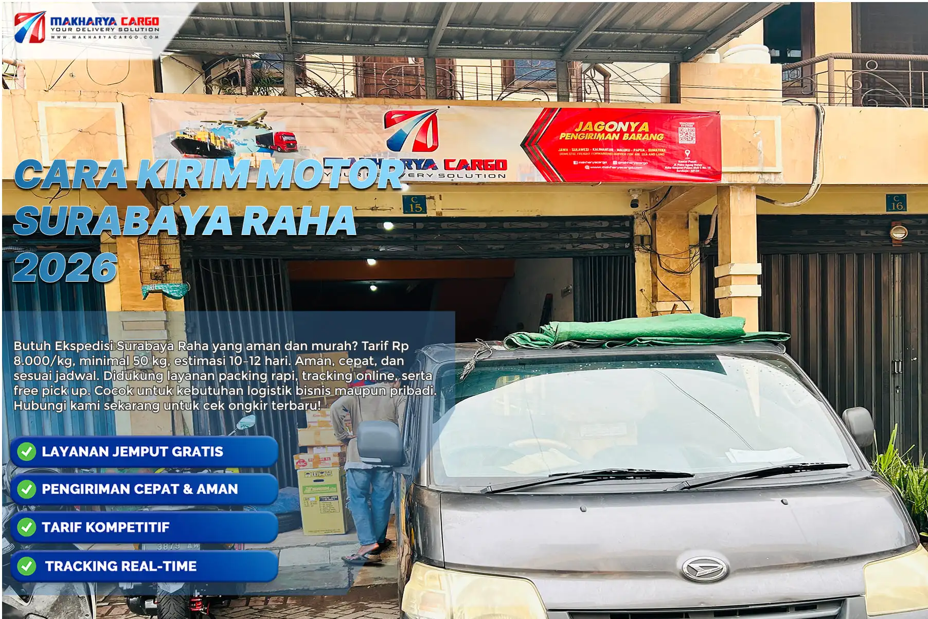 kirim motor surabaya raha dengan proses aman dan prosedur lengkap 