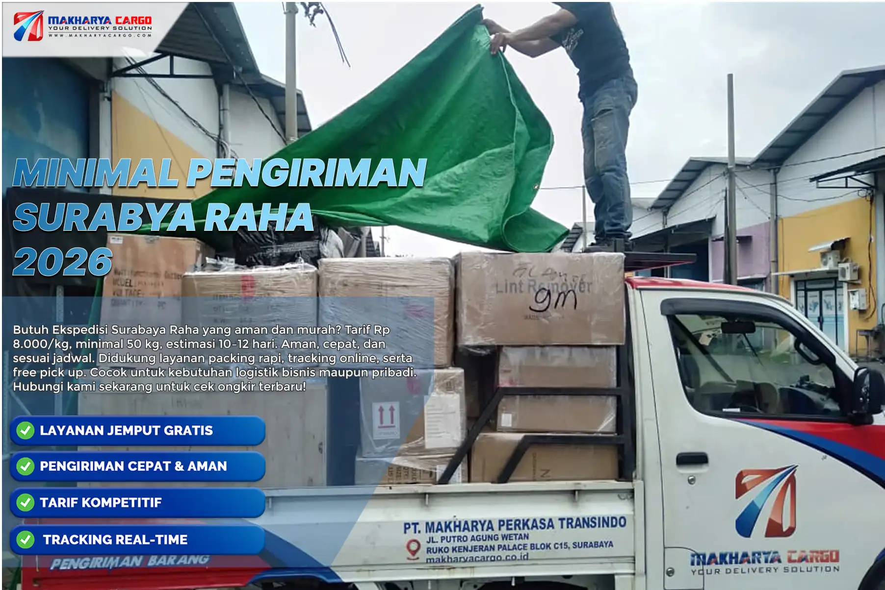 minimal pengiriman surabaya raha dengan sistem charge minimal dalam ekspedisi cargo 