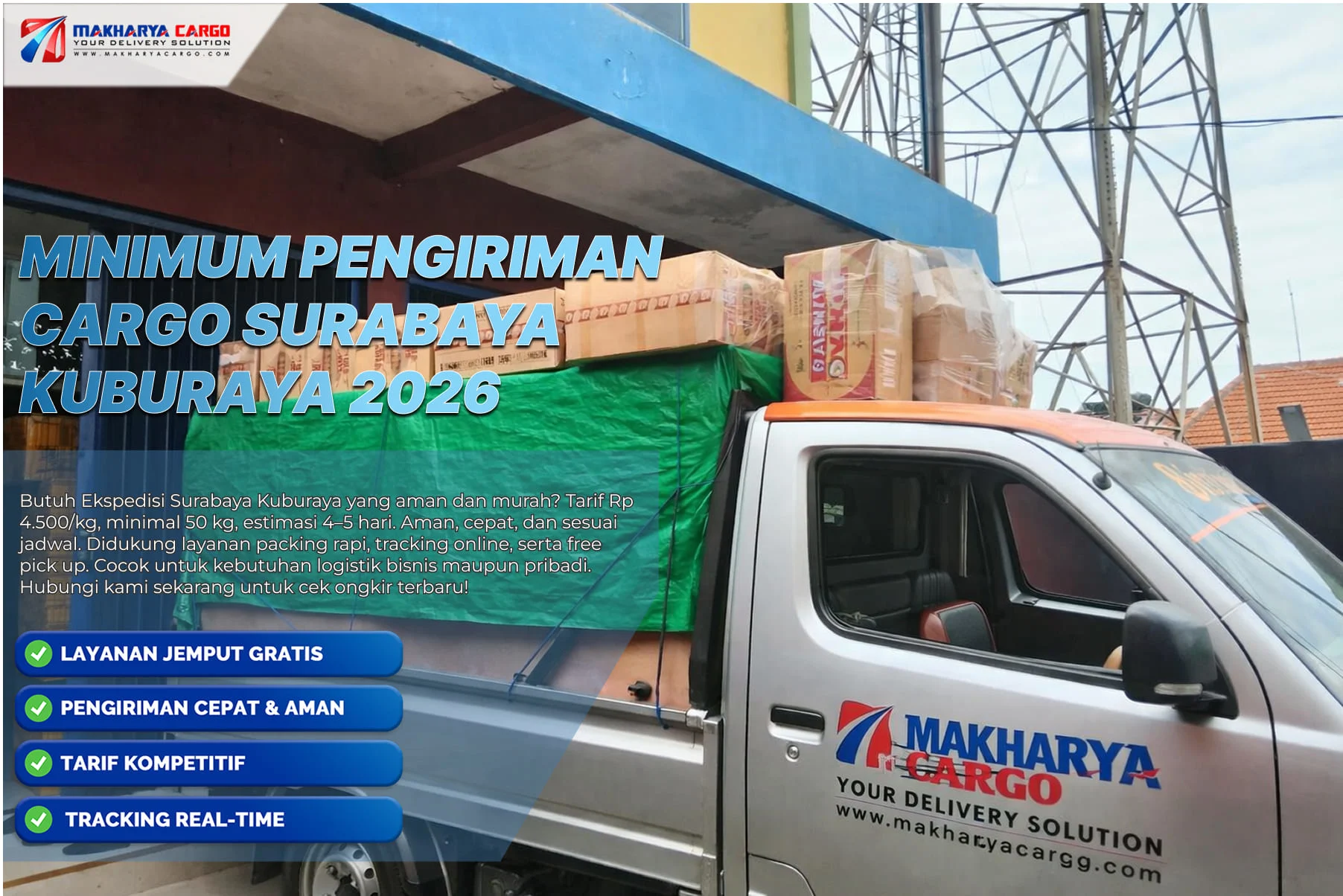 minimum pengiriman cargo surabaya kuburaya dan perhitungan volume barang