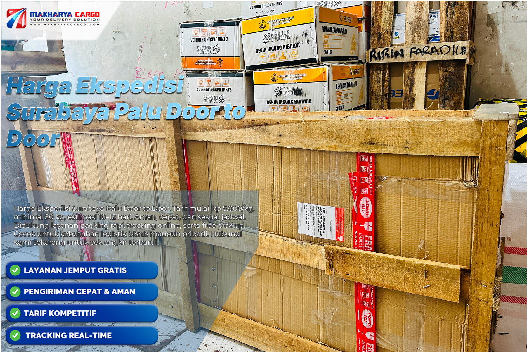 Harga Ekspedisi Surabaya Palu Door to Door Terbaru 2026 