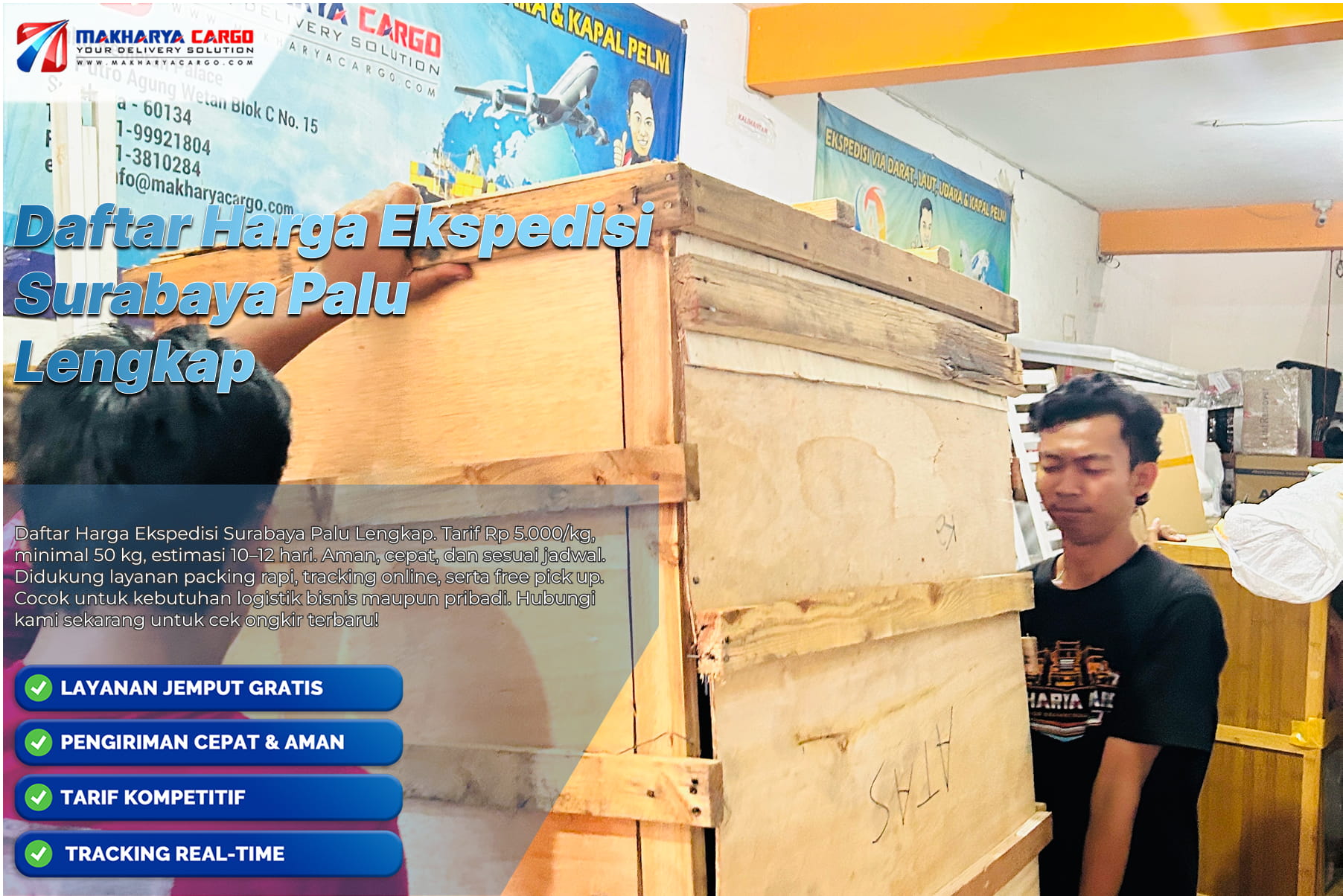 Daftar Harga Ekspedisi Surabaya Palu lengkap