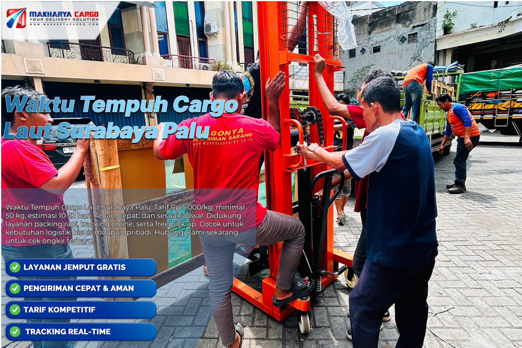 Waktu Tempuh Cargo Laut Surabaya Palu 