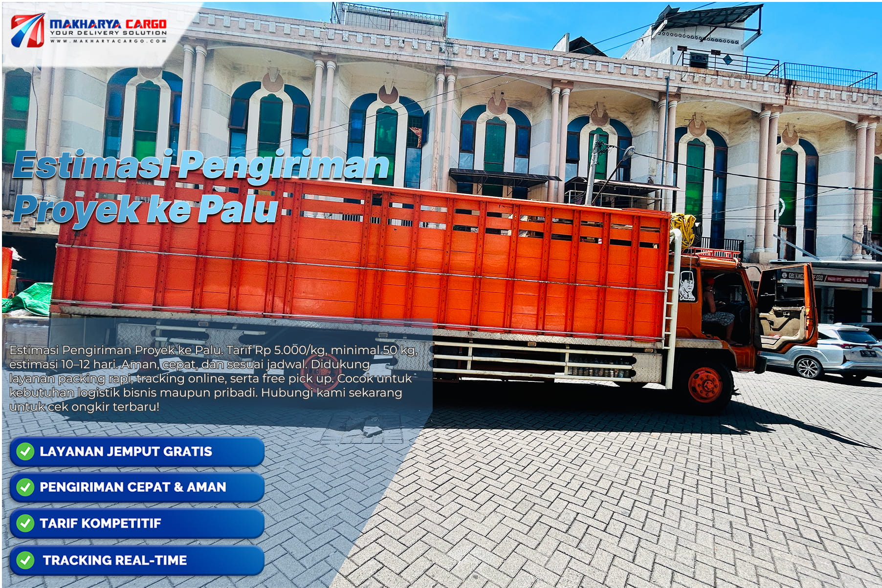 Estimasi Pengiriman Proyek ke Palu 