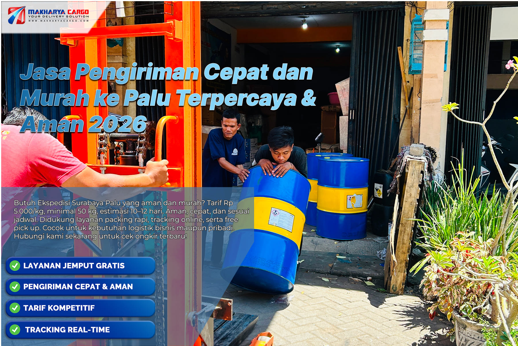 Jasa pengiriman cepat dan murah ke Palu