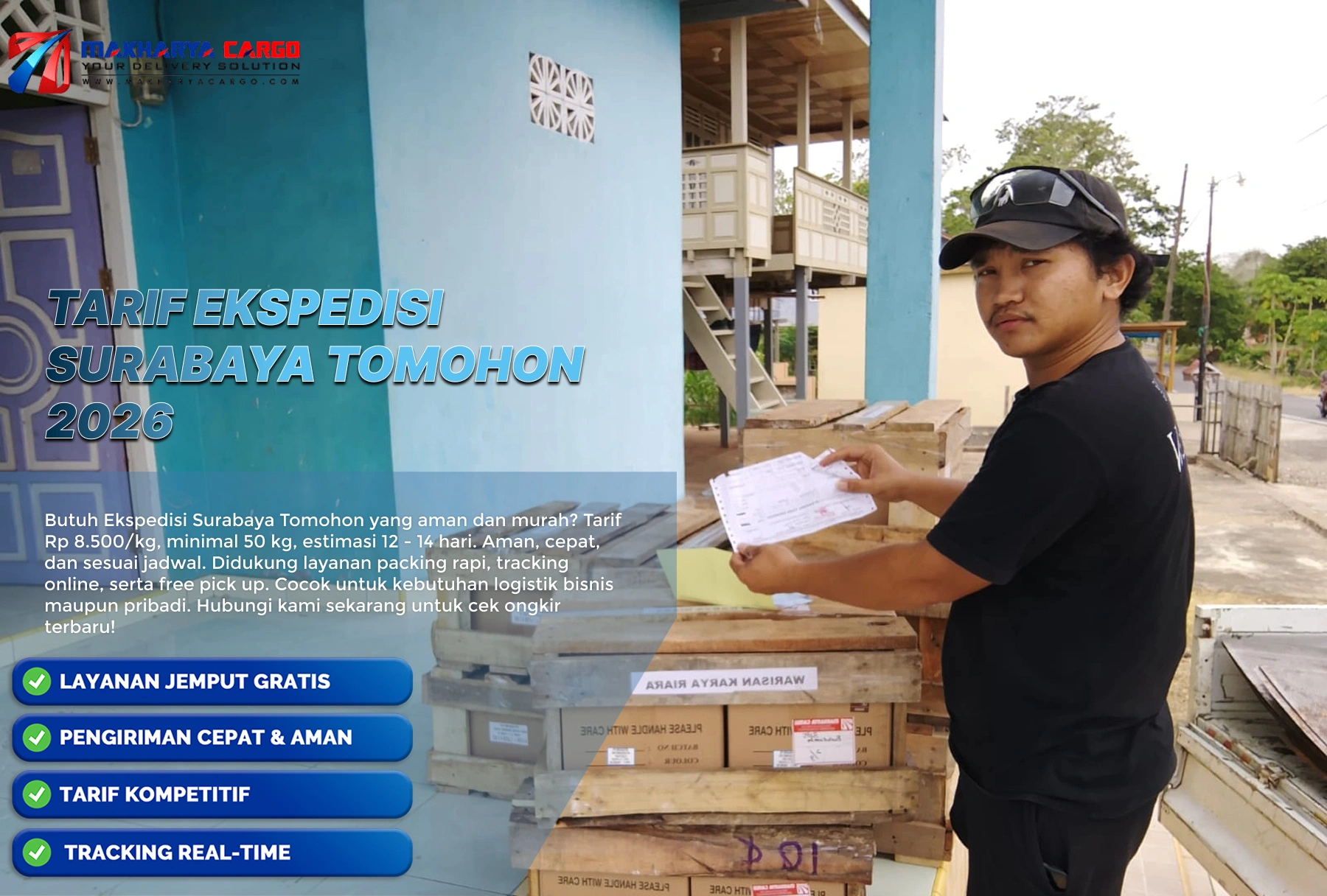 tarif ekspedisi surabaya tomohon untuk pengiriman barang antar pulau