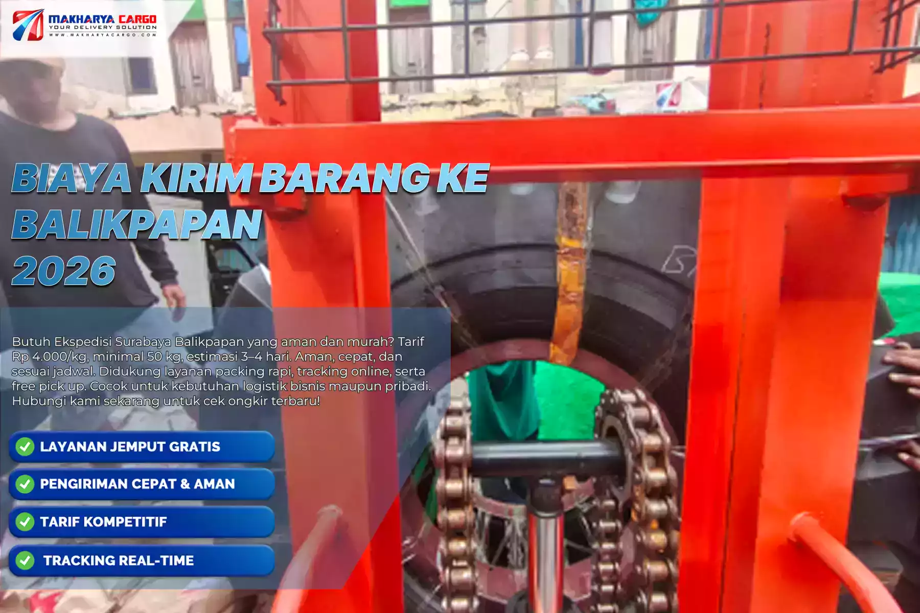 biaya kirim barang ke Balikpapan