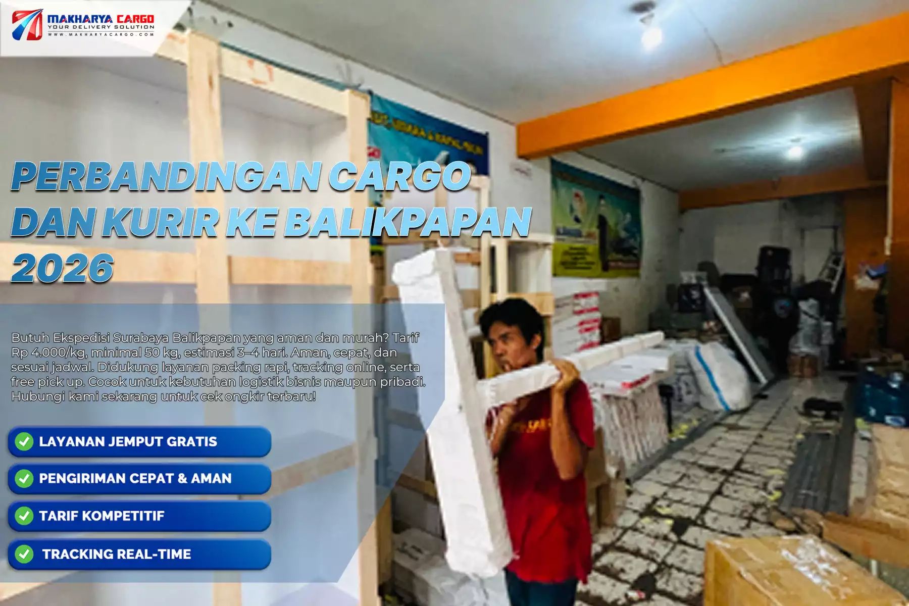 Perbandingan Cargo dan Kurir ke Balikpapan
