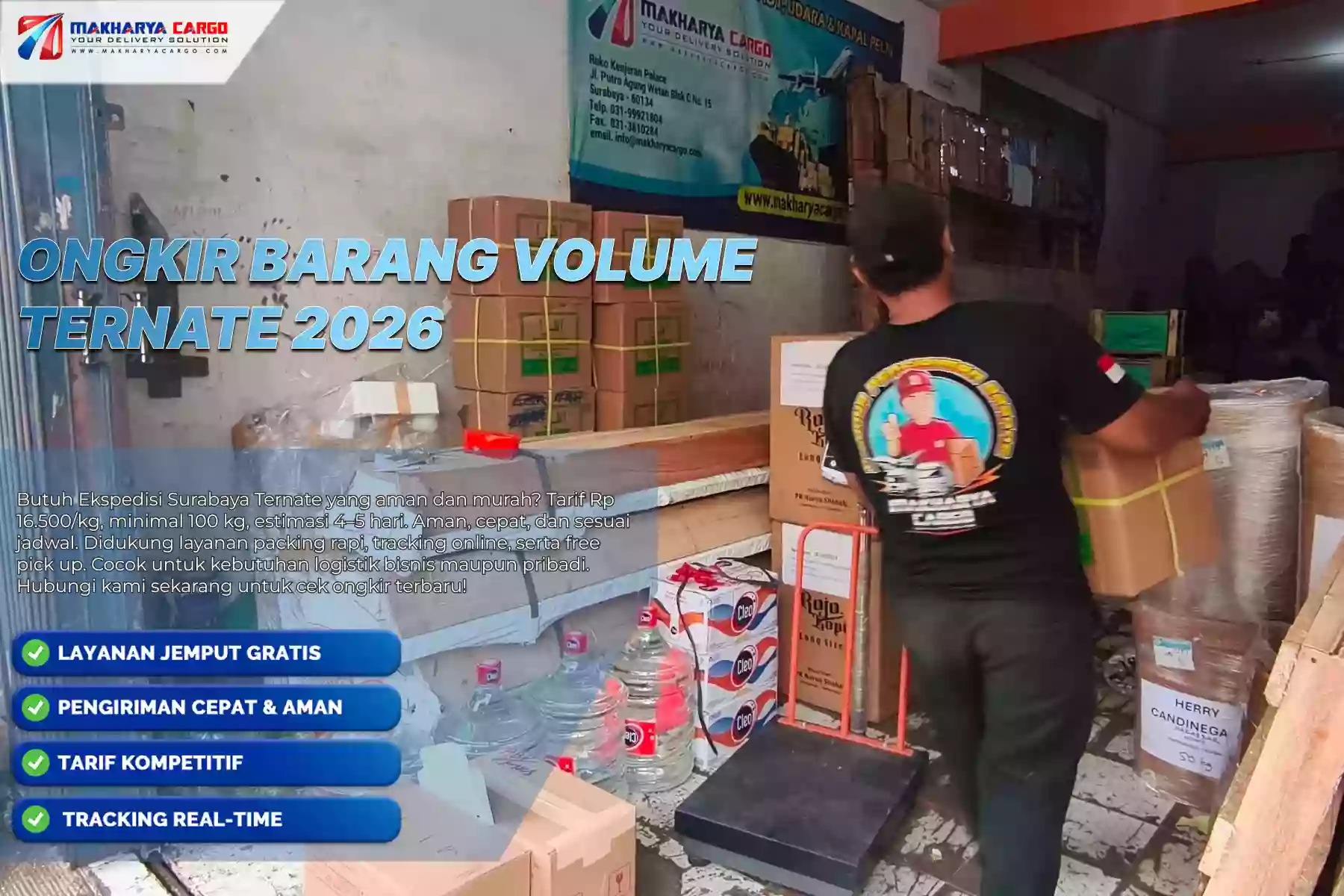 Ongkir Barang Volume Ternate