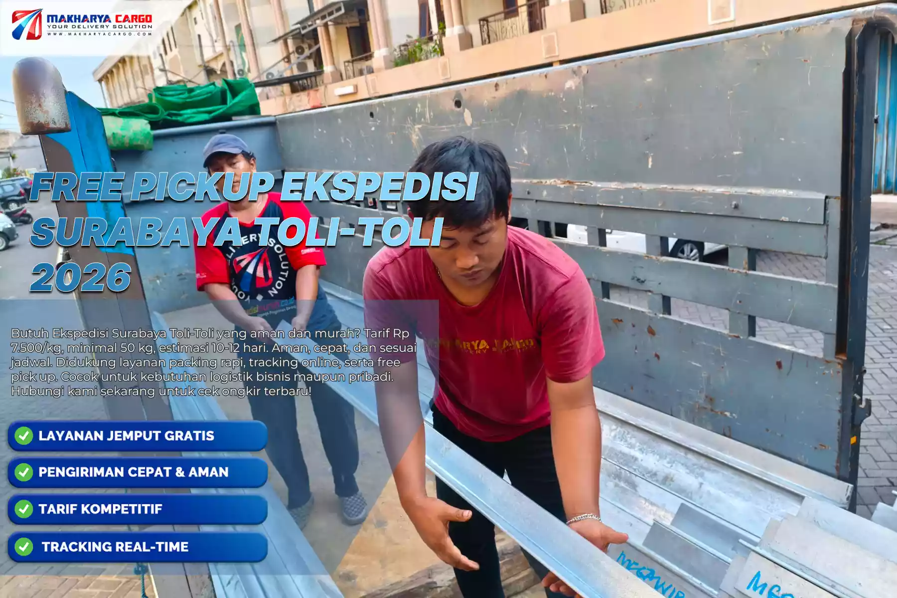 Free Pickup Ekspedisi Surabaya Toli Toli