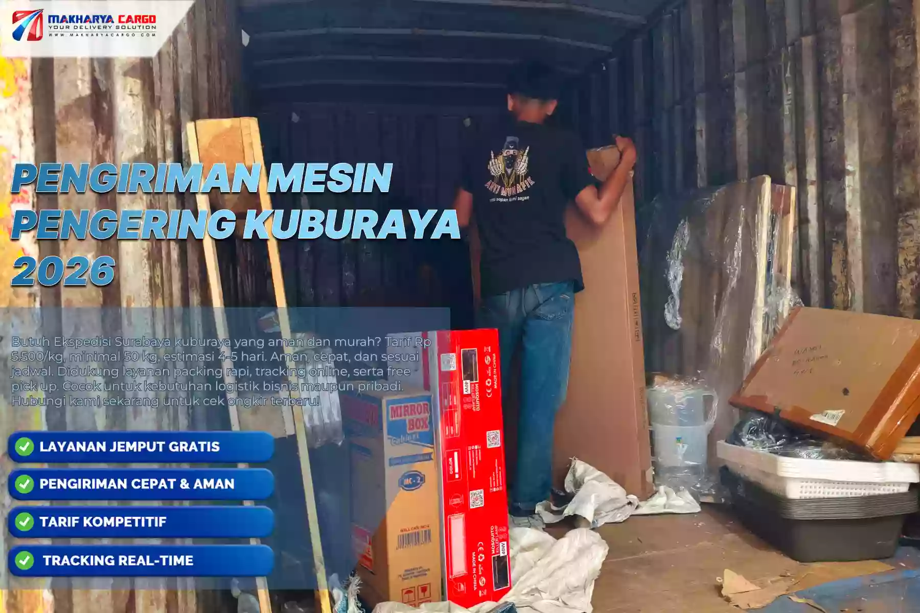 Pengiriman Mesin Pengering Kuburaya